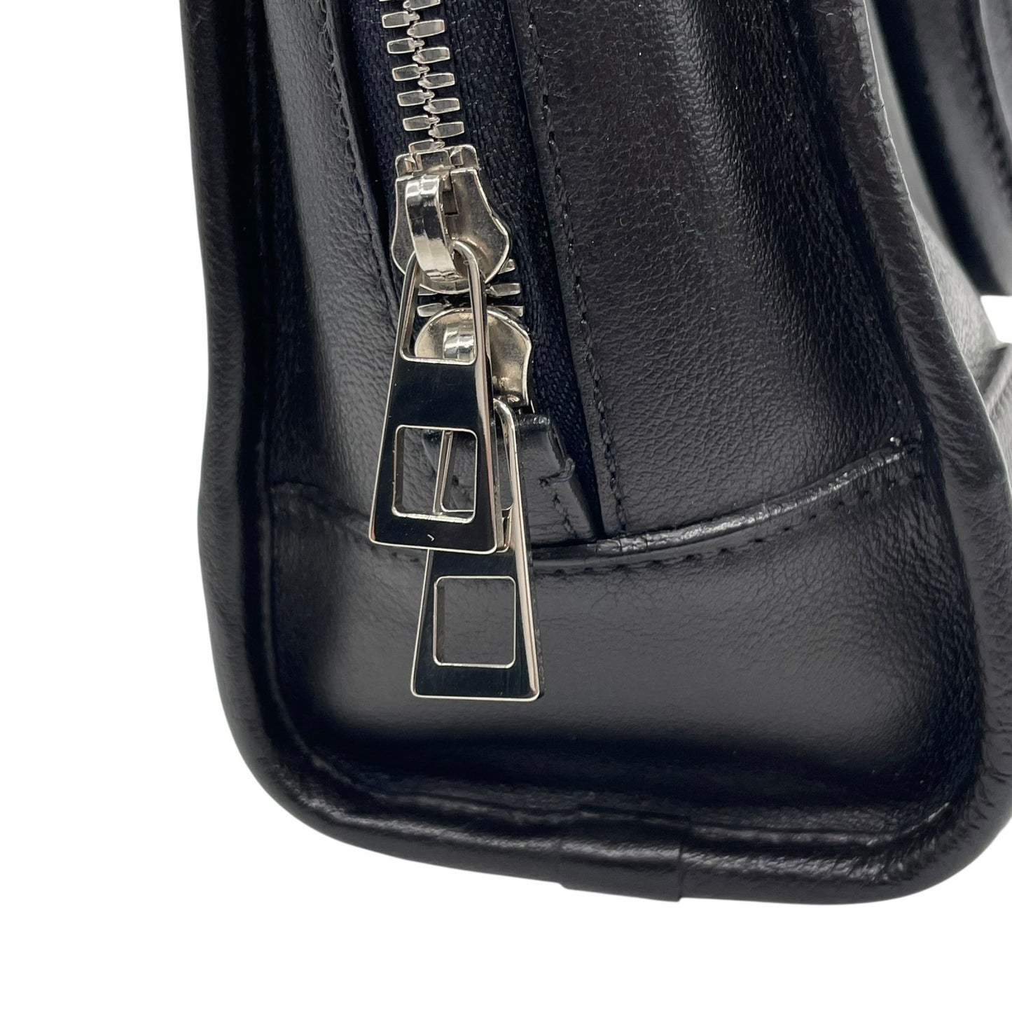 Authentic LOEWE Amazona 2WAY Handbag Shoulder Bag Black Leather Anagram