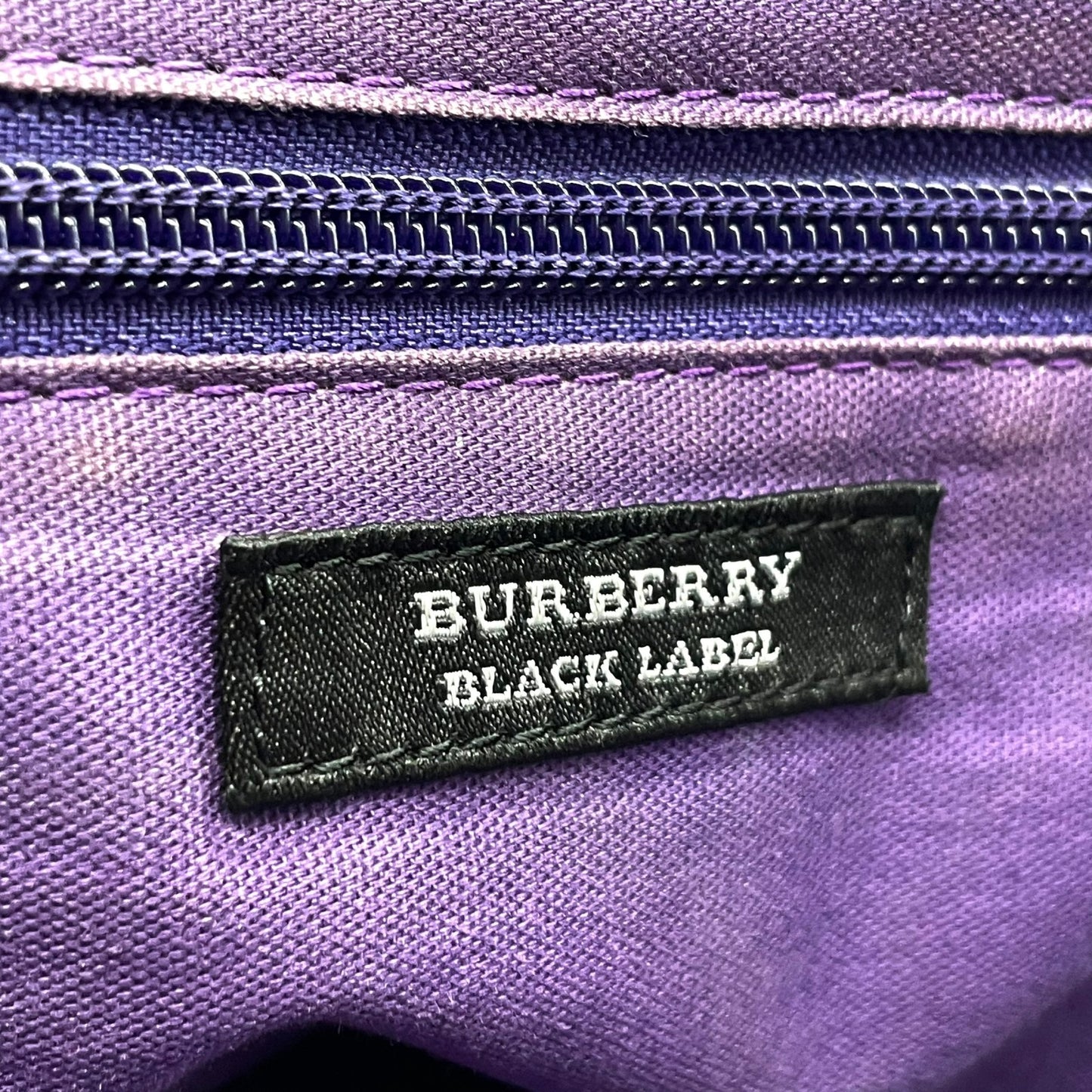Authentic Burberry Black Label Business Tote Bag Black Nylon A4 Shoulder Men Unisex Large