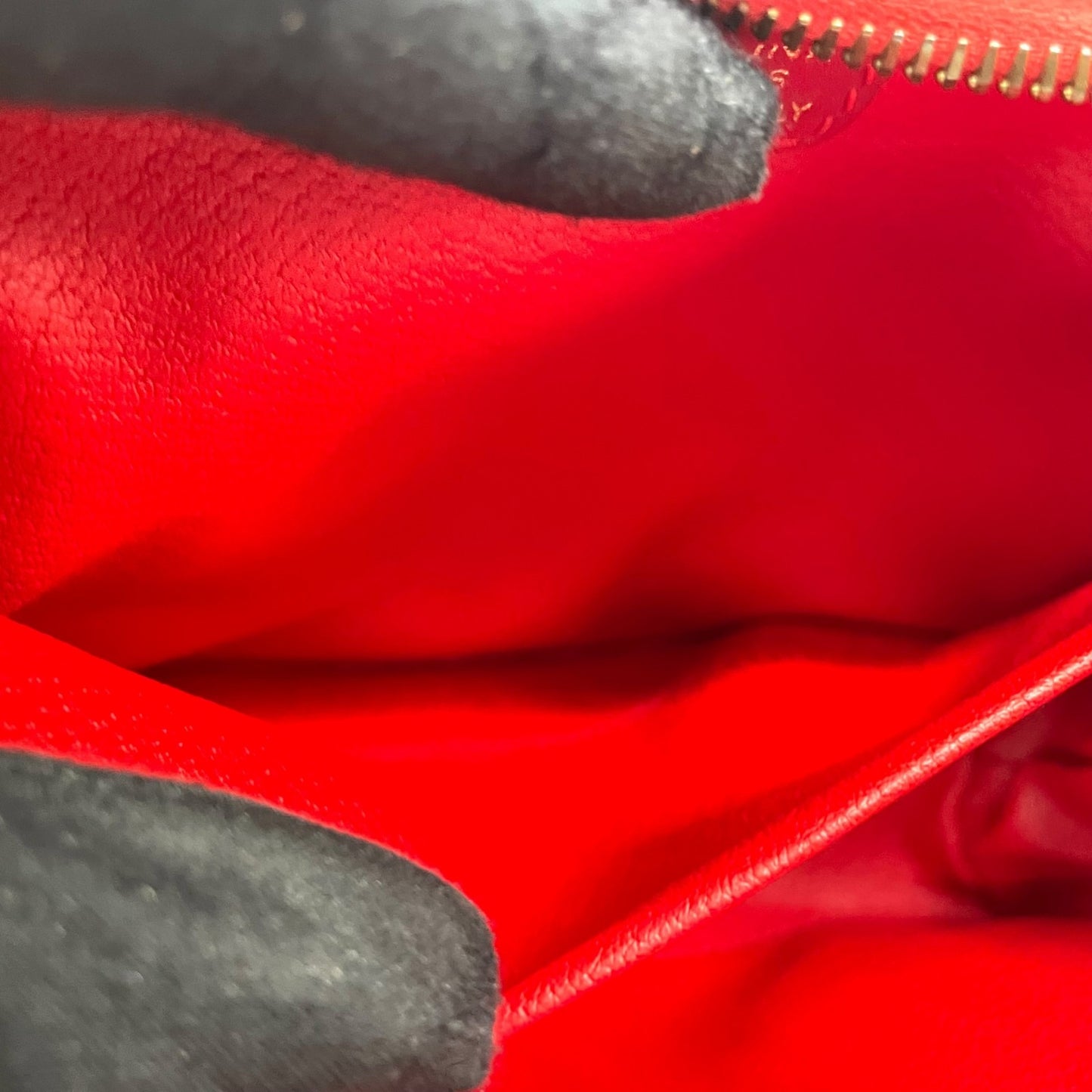 美品 CELINE セリーヌ オールドセリーヌ ポーチ メイクポーチ 化粧ポーチ クラッチバッグ 赤 レッド レザー ゴールド金具 ロゴ ヴィンテージ レディース ヴィンテージ K6