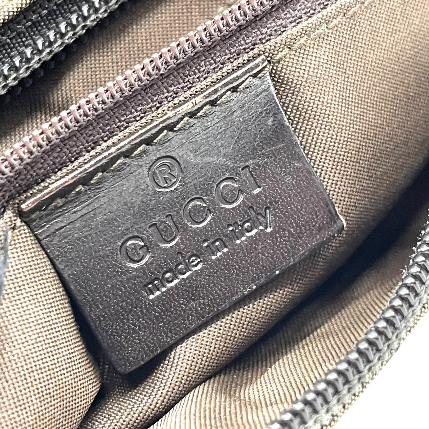 美品 GUCCI グッチ GGキャンバス ワンショルダーバッグ ハンドバッグ カーキ ブラウン キャンバス レザー シルバー金具 GG柄 ダブルポケット レディース K6