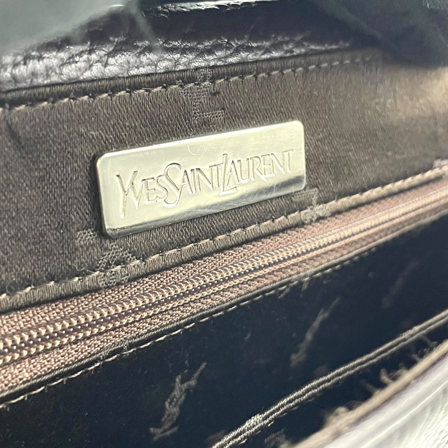 美品 Yves Saint Laurent イヴ・サンローラン ショルダーバッグ ワンショルダー レザー ブラウン 茶色 ロゴ ハート金具 フラップ ヴィンテージ オールド アーカイブ B