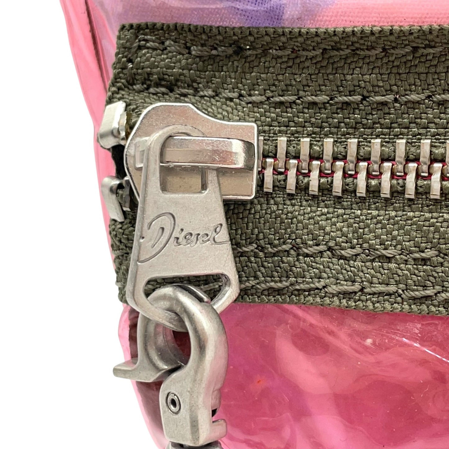 ディーゼル DIESEL PVC×ナイロン ショルダーバッグ トートバッグ ピンク レディース S95 Y2K 00s vintage