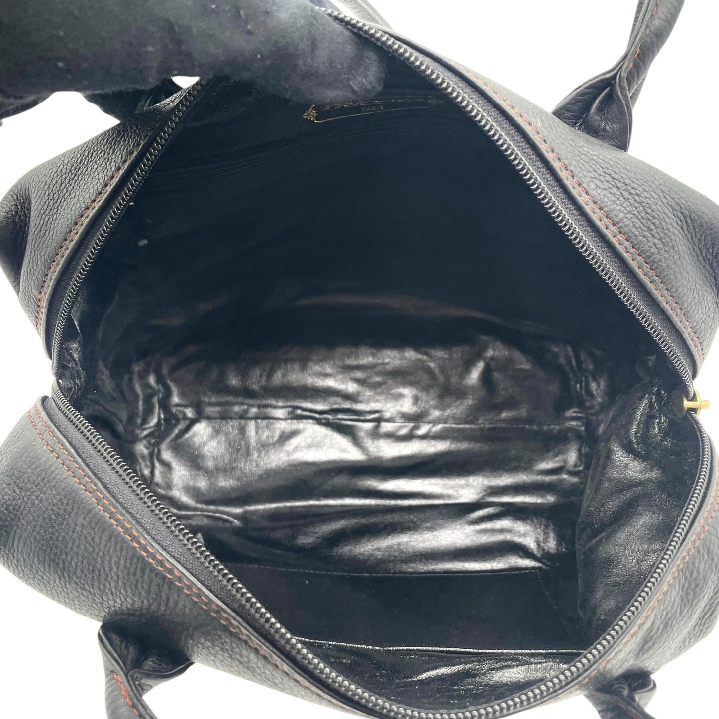 トリコサ TRICOSA レザー トートバッグ 黒 ブラック 型押しロゴ ショルダー 本革 PC収納可 A4収納可 S93