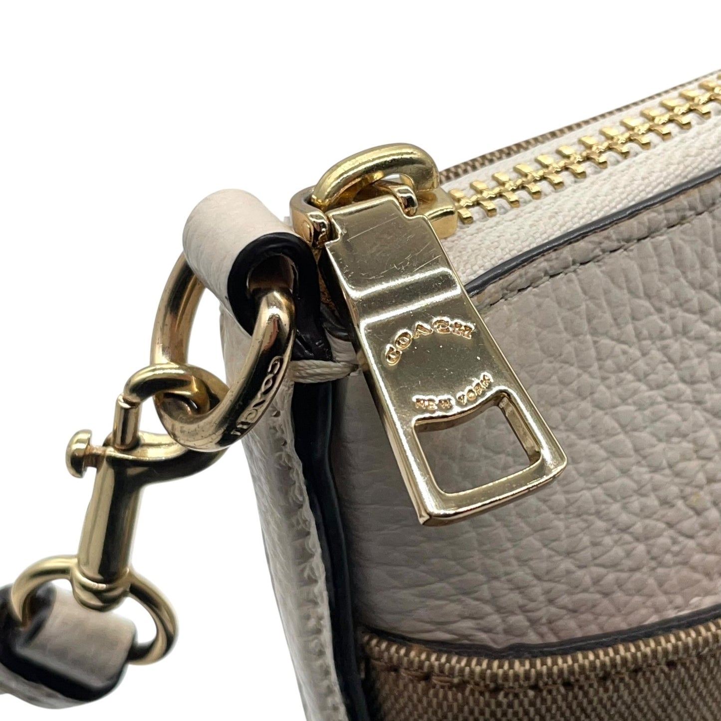 コーチ COACH ホースアンドキャリッジ ロゴ 馬車 キャンバス ショルダーバッグ ベージュ ネイビー レザー S50