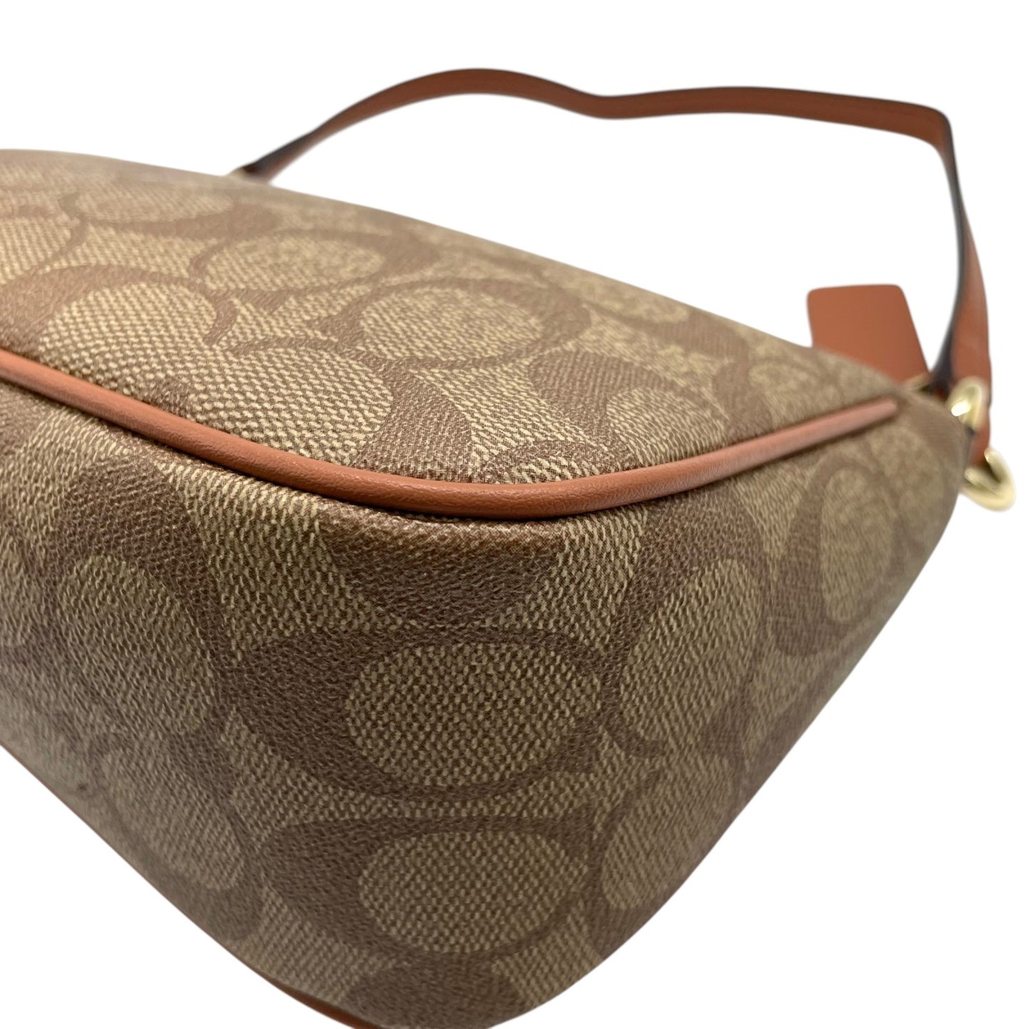 未使用級 美品 コーチ COACH シグネチャー 2WAY ショルダーバッグ ハンドバッグ ワンショルダー 2WAY 茶色 ブラウン 金金具 ゴールド金具 レディース A5