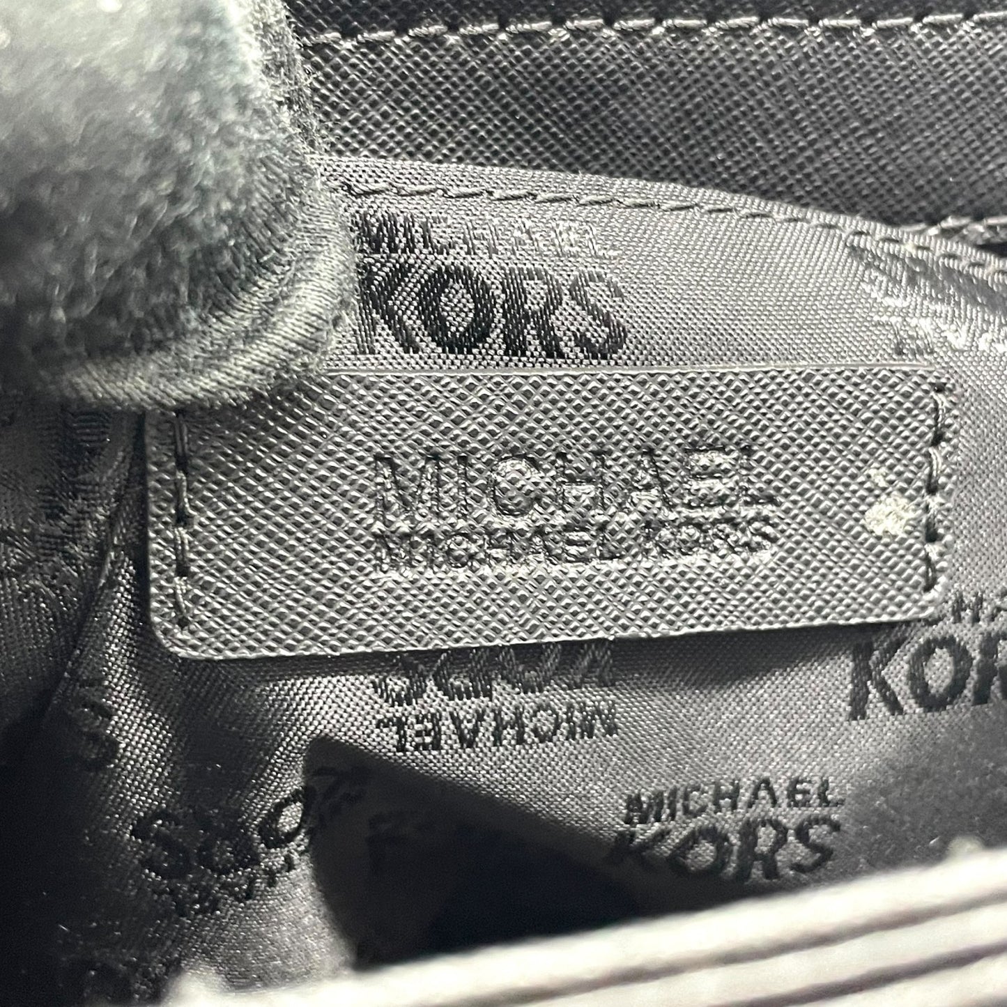 美品 マイケルコース MICHAEL KORS ハミルトン 2WAY ハンドバッグ ショルダーバッグ 黒 ブラック 金 ゴールド レザー S29