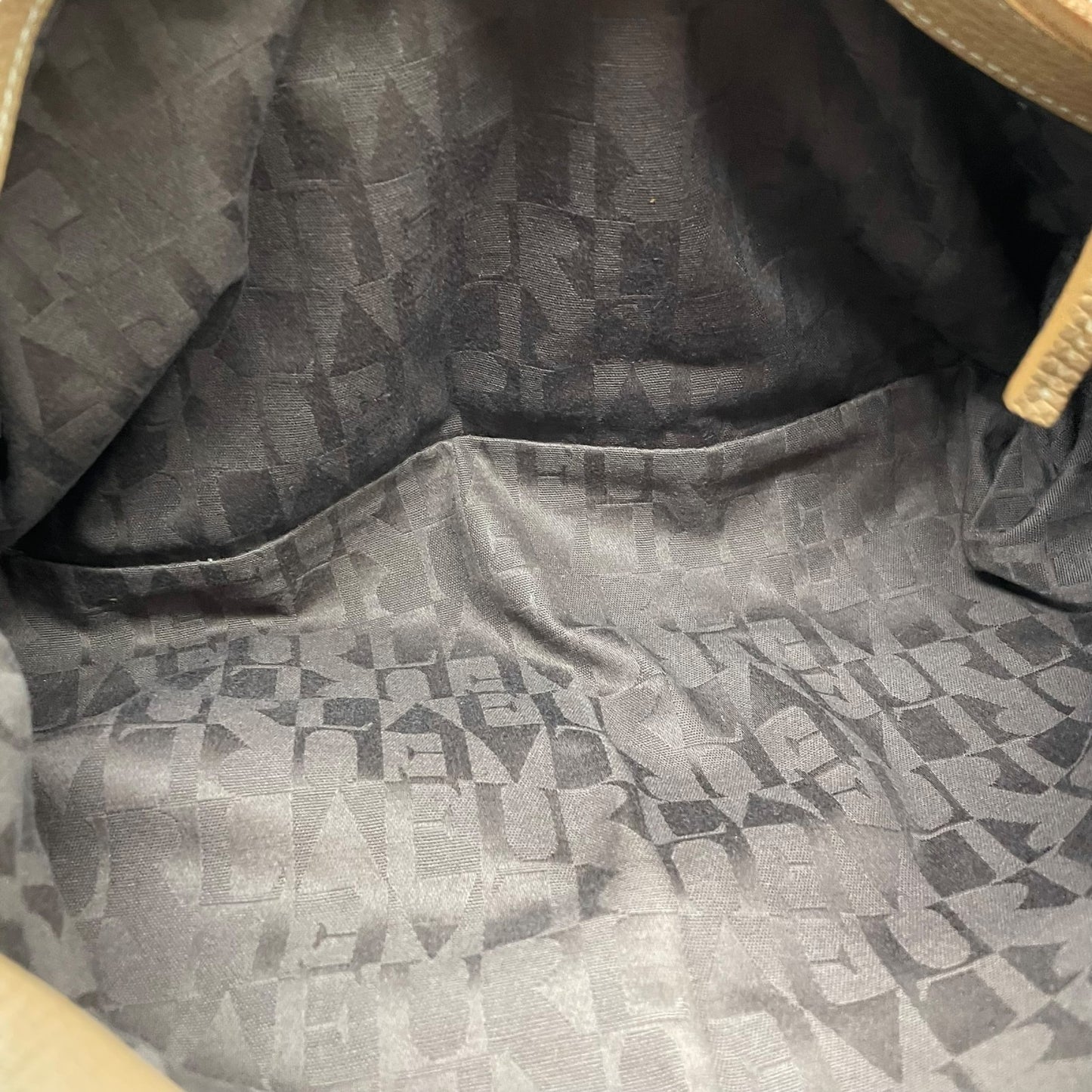 美品 コーチ COACH トートバッグ レザー ベージュ シルバー金具 メタルリング 肩掛け A4収納可 S52