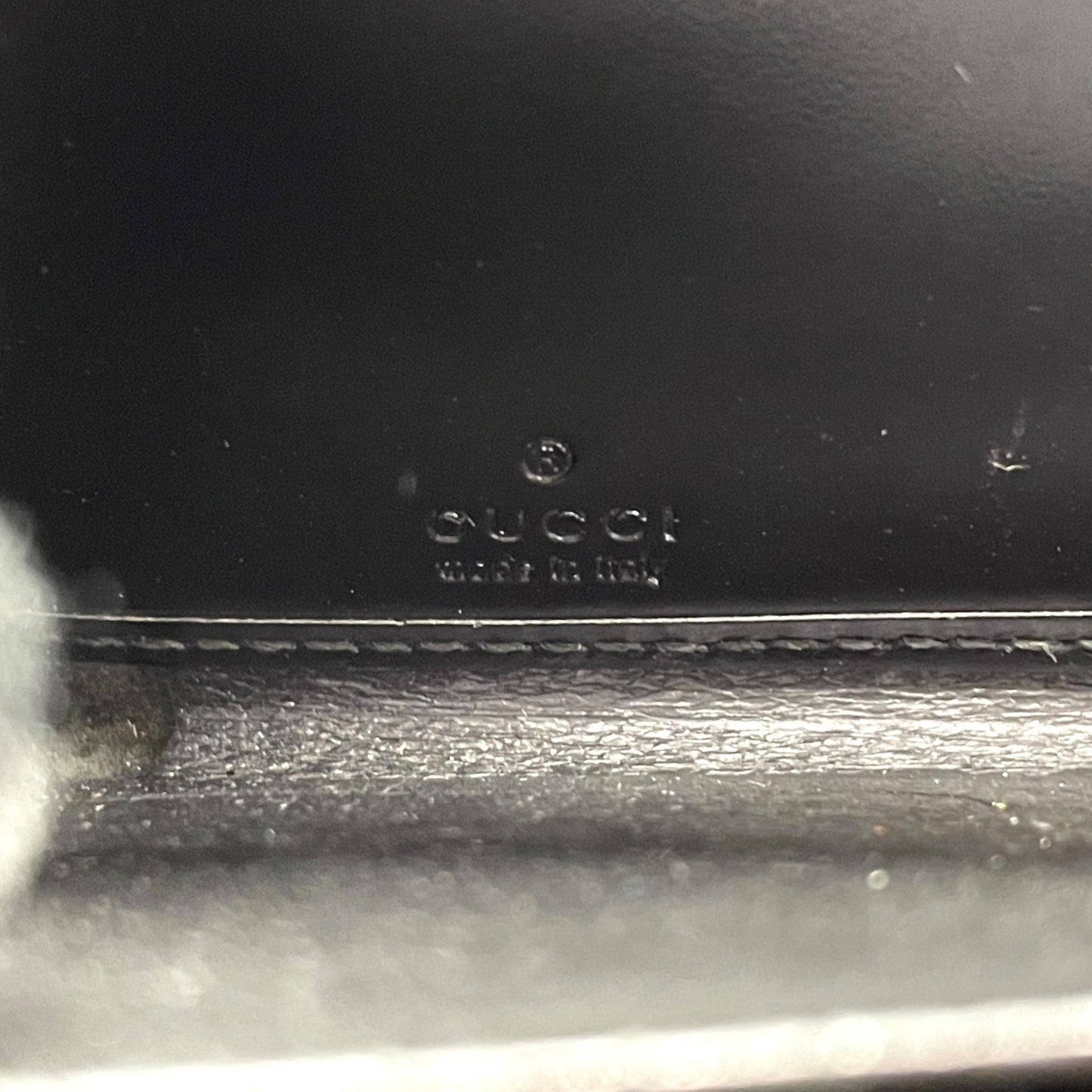 GUCCI グッチ GGインプリメ ラウンドファスナー 長財布 307982 黒 ブラック PVC レザー シルバー金具 メンズ レディース M4