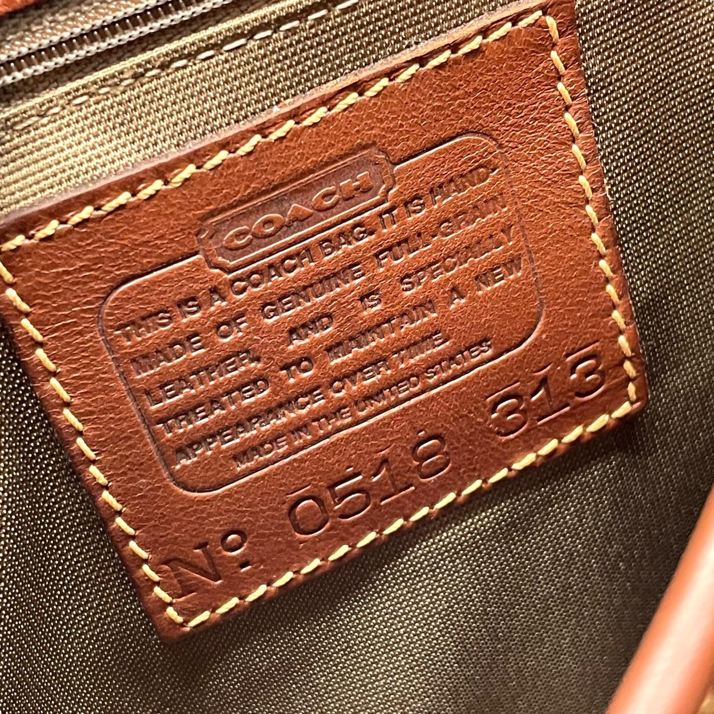 コーチ COACH ショルダーバッグ ターンロック 313 レザー 茶色 ブラウン 金金具 ゴールド金具 ヴィンテージ調 クラシックデザイン U16