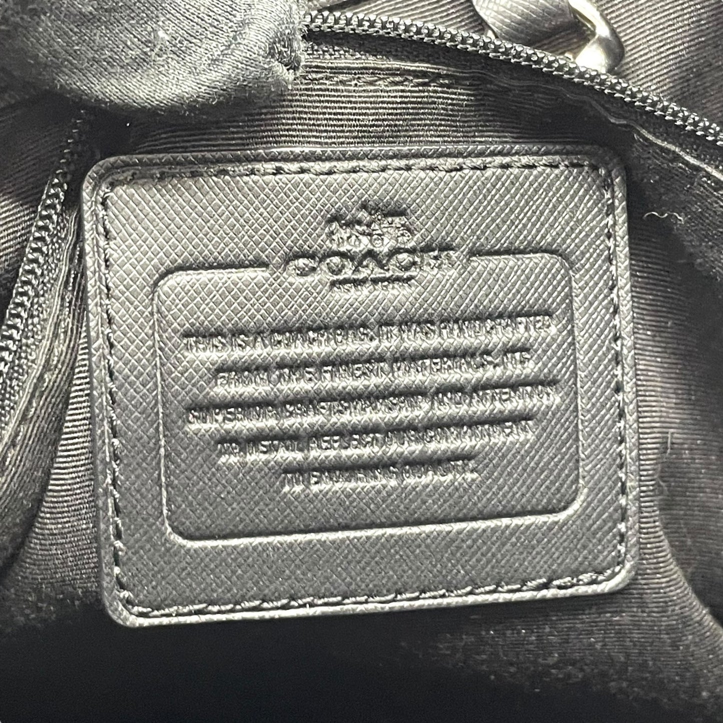 コーチ COACH トートバッグ チェーンハンドル ショルダー 肩掛け ロングハンドル F31752 黒 ブラック レザー クロシェット シルバー金具 A4対応 通勤 通学 U12
