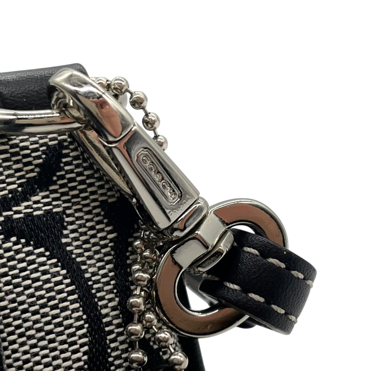 コーチ COACH シグネチャー ワンショルダー ホーボー バッグ 6094 ブラック 黒 グレー キャンバス レザー ロゴ金具 レディース U17