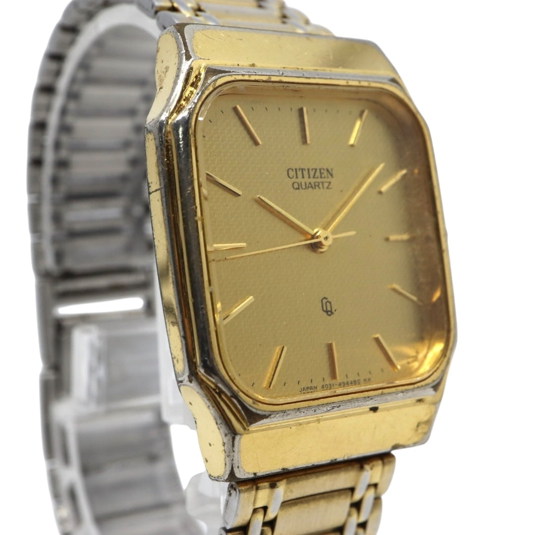 citizen シチズン クオーツ 腕時計 4031-491521K ゴールド レクタンギュラーケース ステンレスブレス レディース ヴィンテージ G8