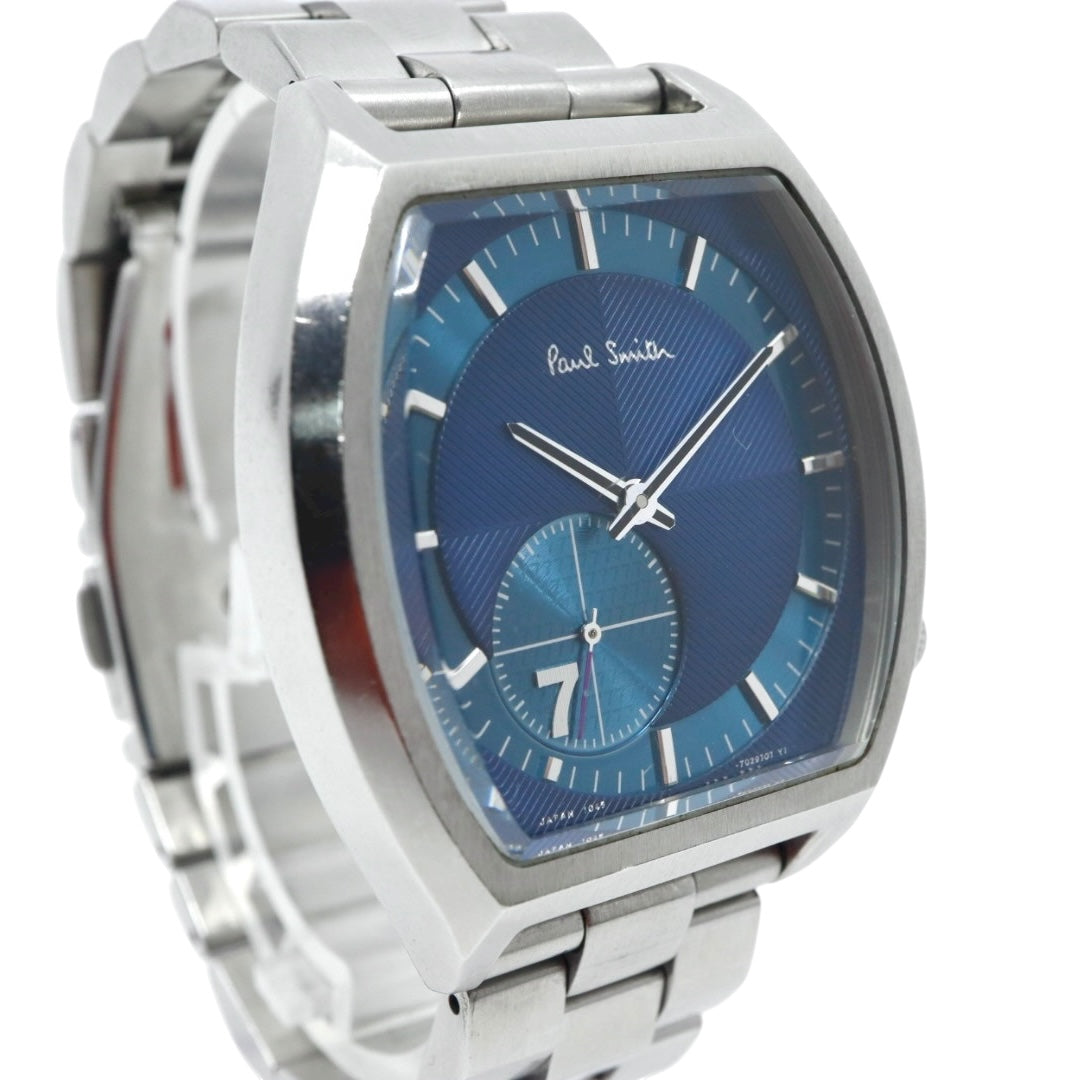 ポールスミス Paul Smith 腕時計 メンズ クォーツ ブルー文字盤 トノー型 シルバー SS 1045-T019421 アナログ ウォッチ ビジネス カジュアル 通勤 通学 クラシック 上品 エレガント スタイリッシュ ドレスウォッチ 高級感 G10