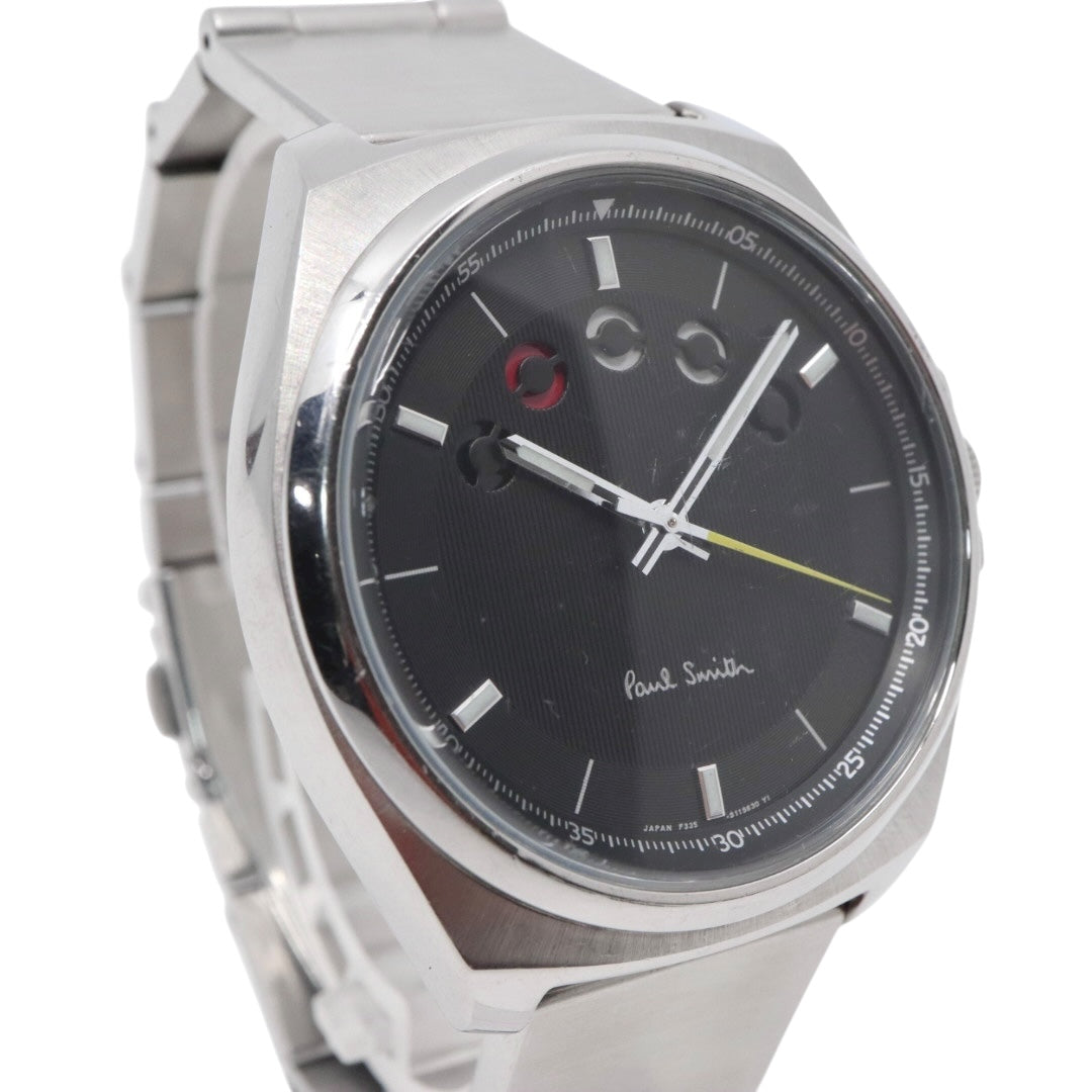 ポールスミス Paul Smith 腕時計 メンズ クォーツ ファイブアイズ Five Eyes ブラック文字盤 シルバー SS F335-S082561 アナログ ウォッチ ビジネス カジュアル 通勤 通学 クラシック モダン レア 希少 ギミック G10