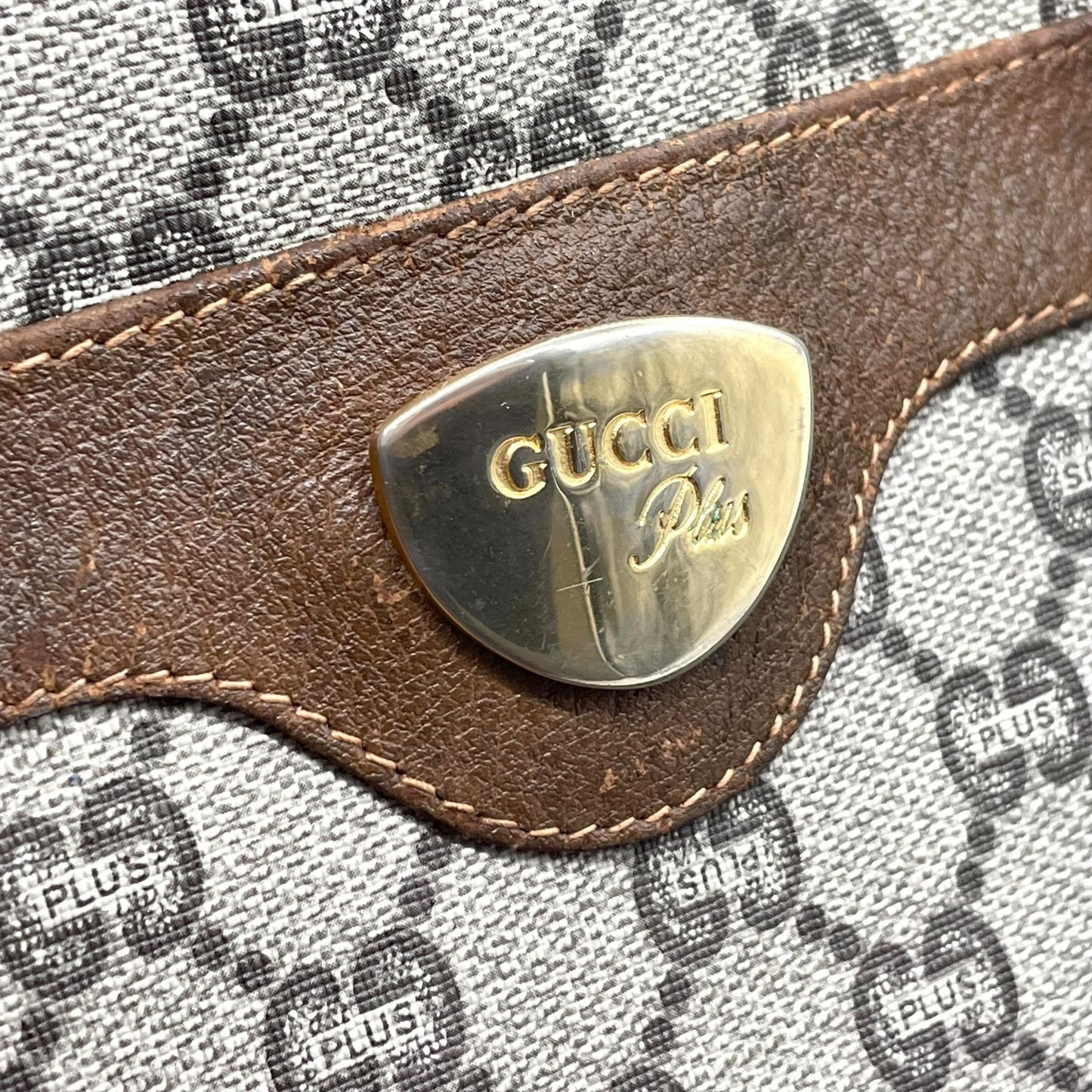 GUCCI グッチ シェリーライン GGプラス トートバッグ ビンテージ オールドグッチ PVC レザー 伝統ウェブデザイン 縦型トート d7