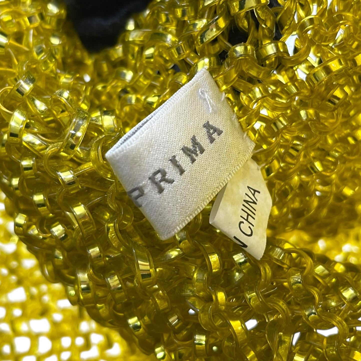 【美品】ANTEPRIMA アンテプリマ ワイヤーバッグ ワイヤーショルダー バッグ イエロー ワンショルダー きらめき 手編み 立体デザイン K10