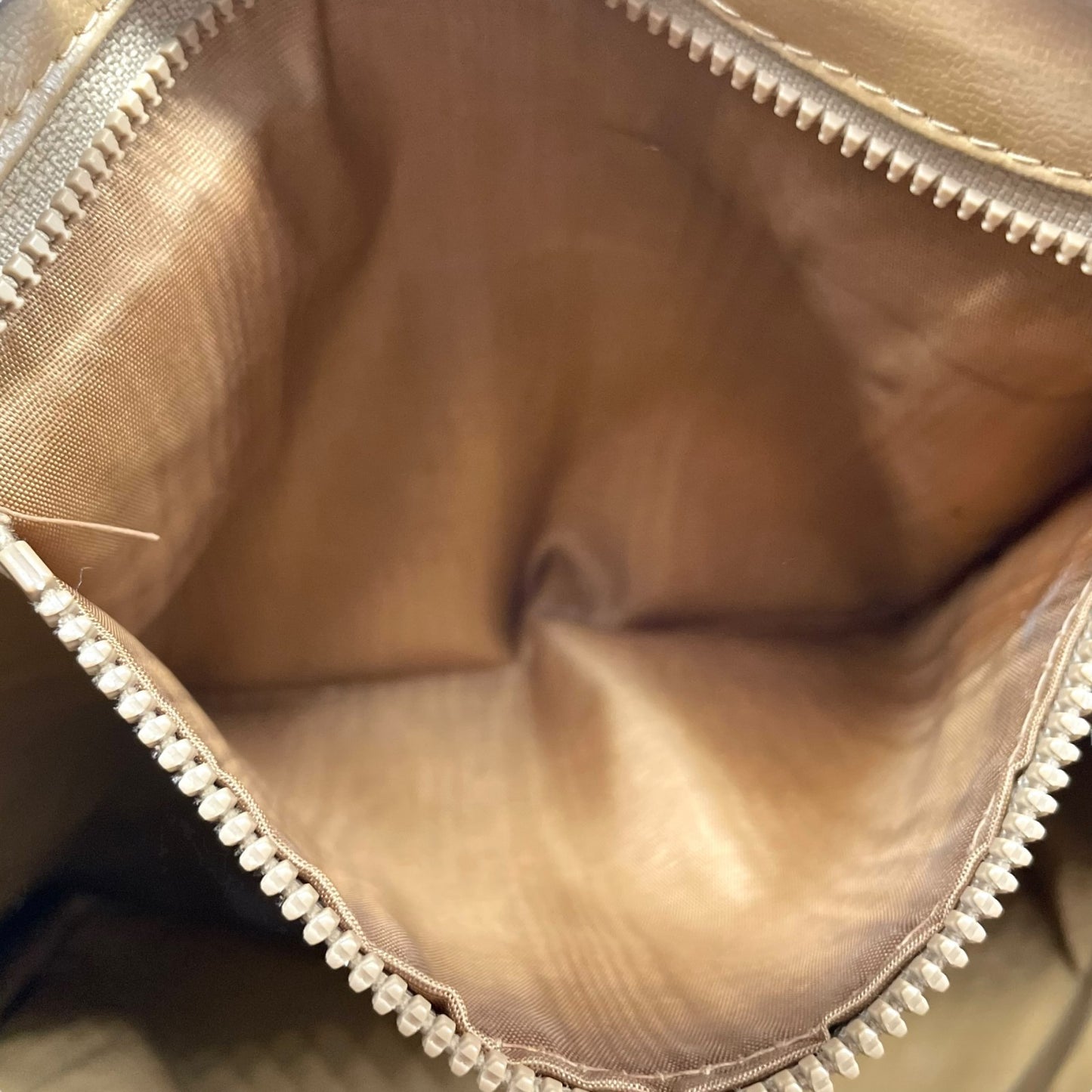 CELINE セリーヌ オールドセリーヌ マカダム柄 ハンドバッグ ショルダーバッグ ワンショルダー 肩掛け PVC レザー 本革 ブラウン 茶色 ゴールド金具 ファスナー開閉 ヴィンテージ K12