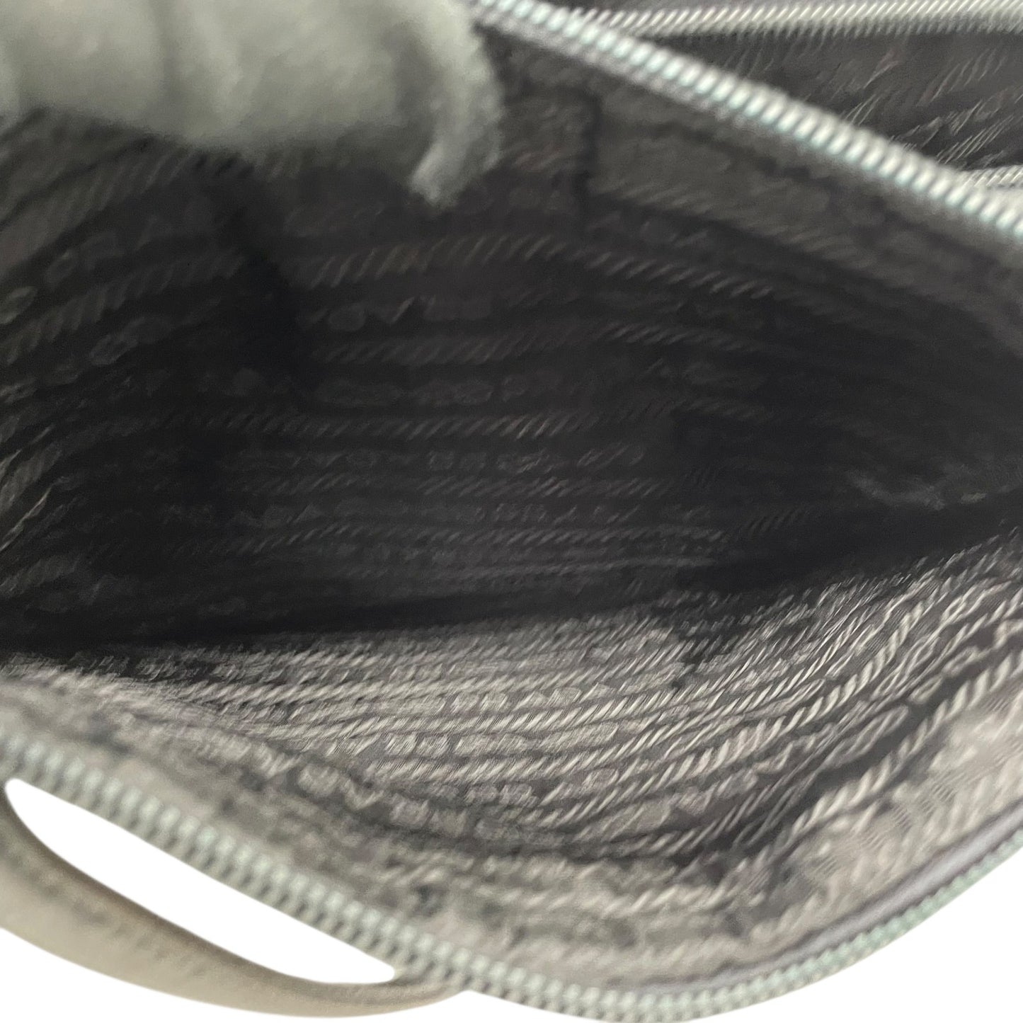 Authentic PRADA Tote Bag Black Nylon Shoulder Bag Triangle Logo Silver Hardware A4 Storage Zipper Women's Tessuto