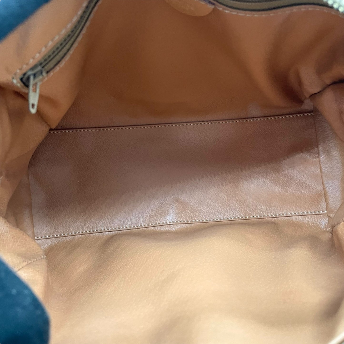 Authentic CELINE Trionf Monogram 2WAY Handbag Mini Boston Bag Shoulder Bag Leather Brown Gold Hardware Zipper Crossbody Women's