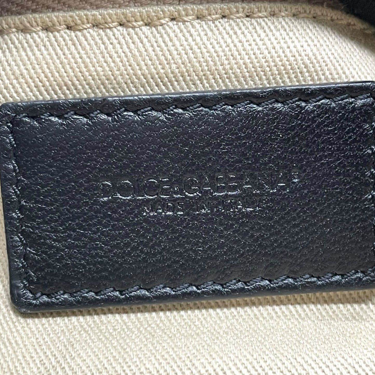 Authentic DOLCE&GABBANA Sicily Heritage 2WAY Handbag Tote Shoulder Bag Black White Ivory Lace Leather Gold Hardware Women's