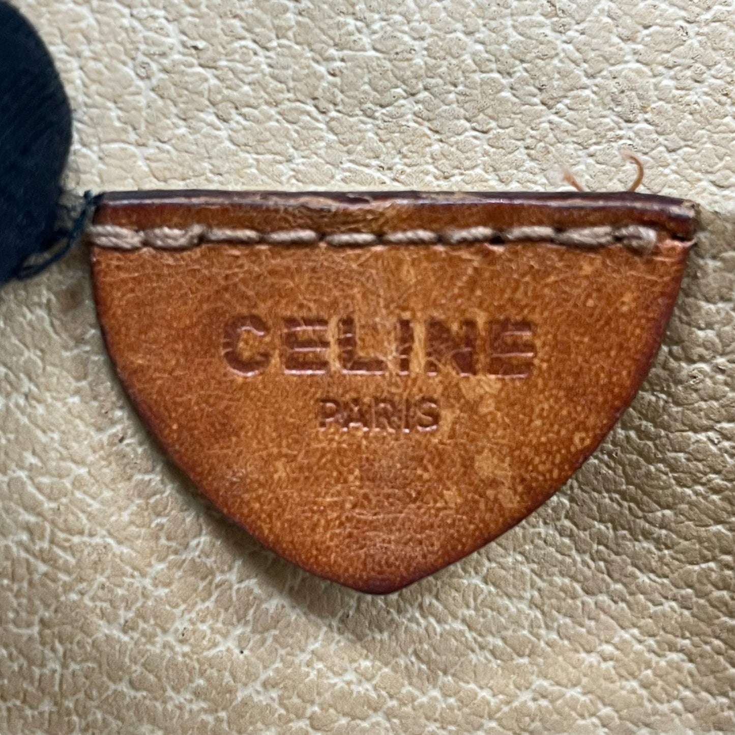 Authentic CELINE Vintage Macadam Shoulder Bag Trionf Camera Bag Brown PVC Leather Gold Hardware Women's Adjustable Strap Crossbody