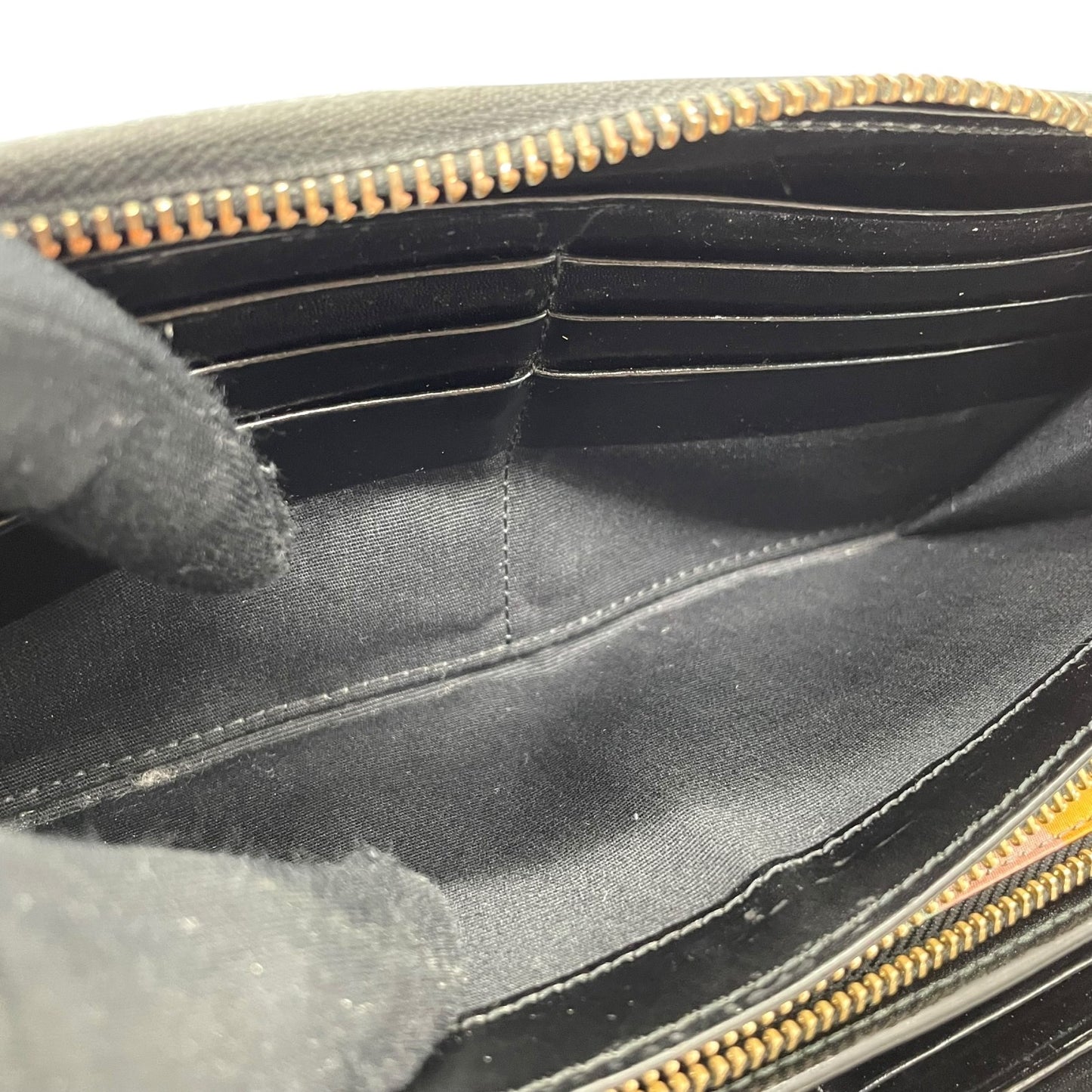 Paul Smith ポールスミス 長財布 ラウンドファスナー 紺 ネイビー レザー 本革 ゴールド金具 マルチカラー メンズ W1