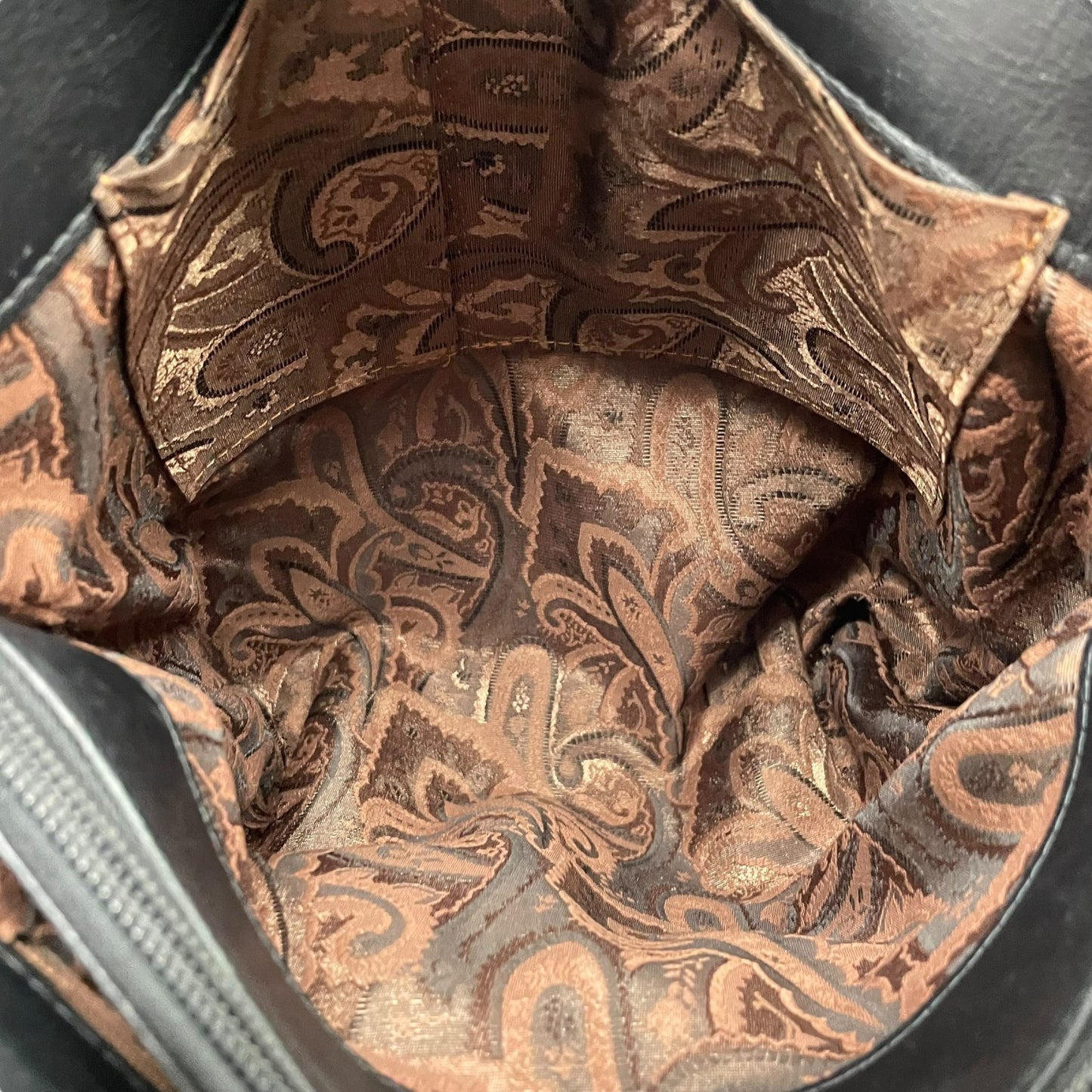 印傳屋 インデンヤ Inden トートバッグ 黒 ブラック レザー 鹿革 漆 ブラック金具 肩掛け可 レディース E11