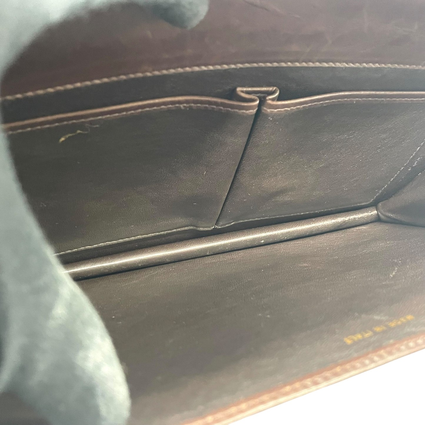 美品 CELINE セリーヌ ハンドバッグ ヴィンテージ 茶 ブラウン レザー ゴールド金具 トップハンドル 手提げ フラップ開閉 ロゴ トリオンフ レディース C