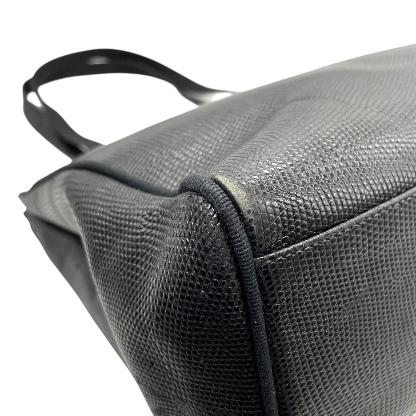 Salvatore Ferragamo フェラガモ ヴァラリボン トートバッグ ワンショルダー レザー トカゲ型押し 黒 ブラック ゴールド金具 肩掛け可 サルヴァトーレフェラガモ レディース D