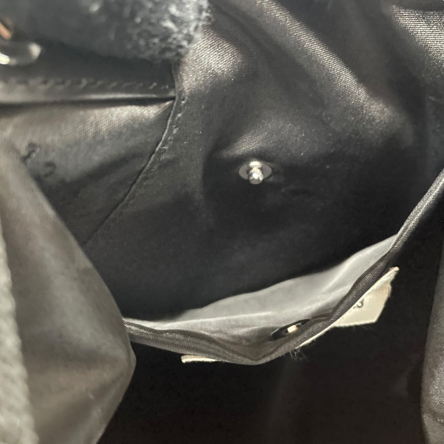 新品同様 MM6 Maison Margiela エムエム6 メゾンマルジェラ ハンドバッグ JAPANESE BAG ジャパニーズバッグ ジャパニーズトート レディース 黒 ブラック シルバー金具 手提げ K4