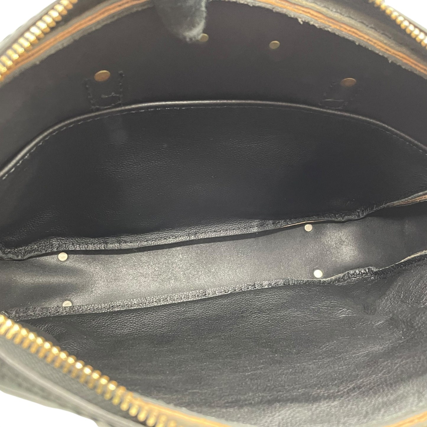 美品 Herz ヘルツ 二本手 ビジネスバッグ ブリーフケース 書類鞄 黒 ブラック レザー 日本製 ゴールド金具 A4対応 BW-57 メンズ レディース C