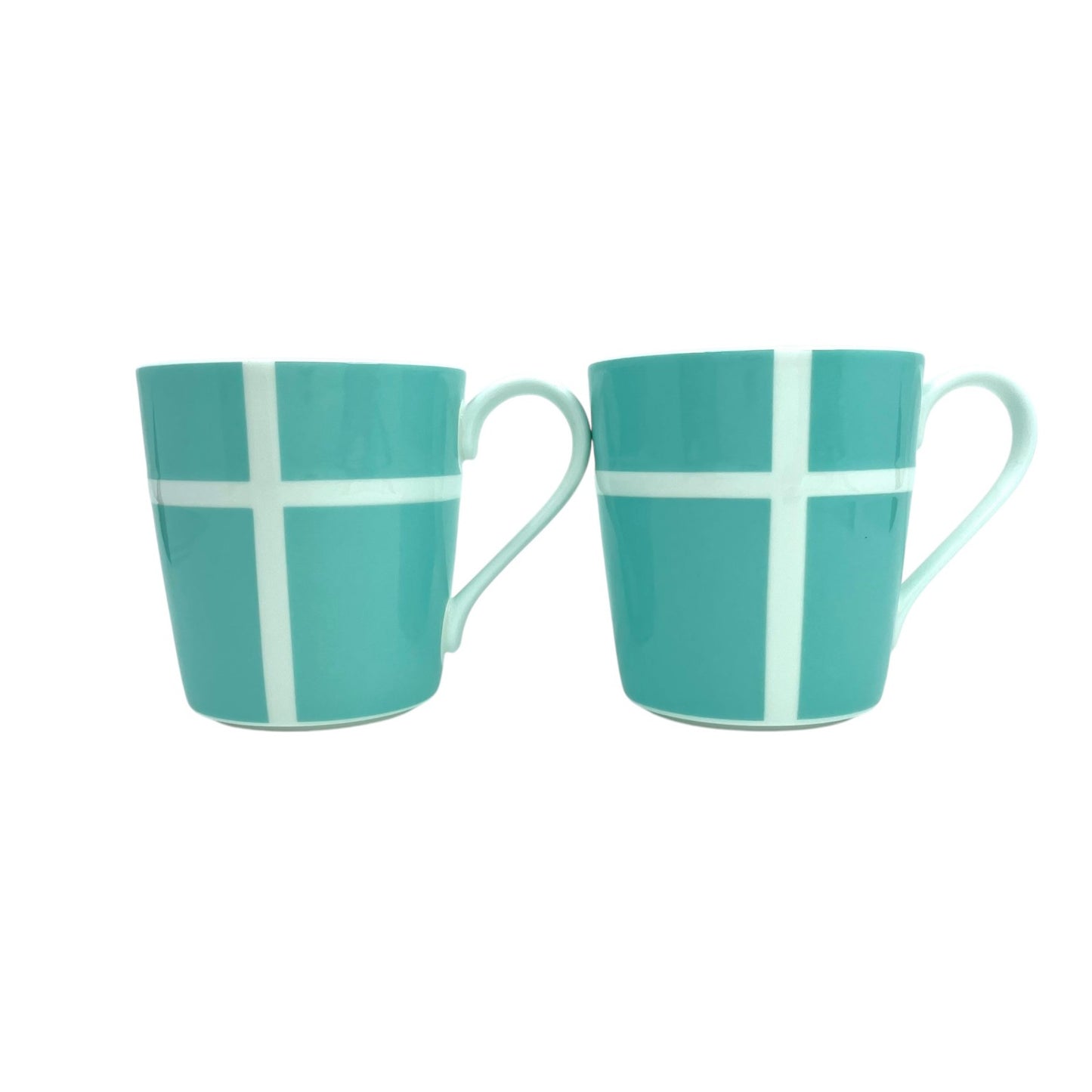 Authentic TIFFANY&Co. Blue Box Ribbon Pair Mug Set Bone China Gift Boxed Tableware