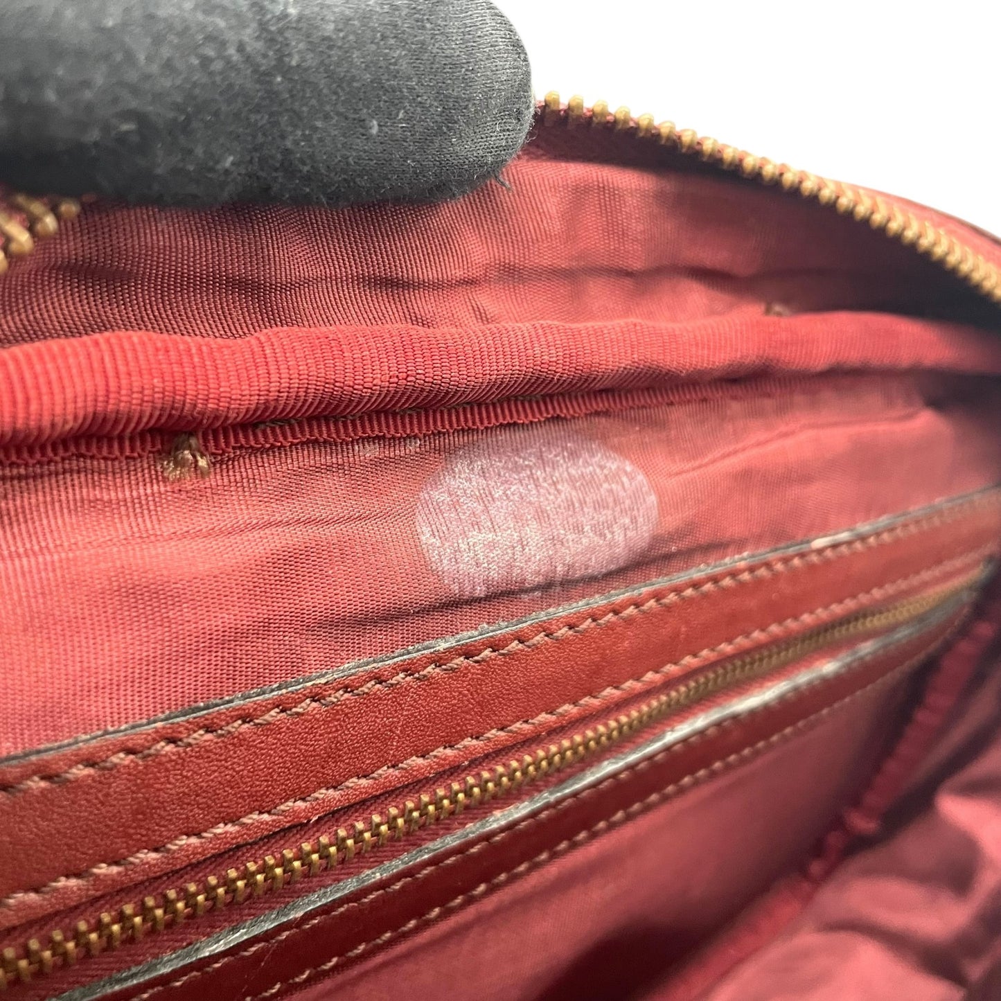 Cartier カルティエ マストライン ショルダーバッグ 赤 ボルドー ワインレッド レザー ゴールド金具 ファスナー開閉 肩掛け可 レディース ヴィンテージ K10