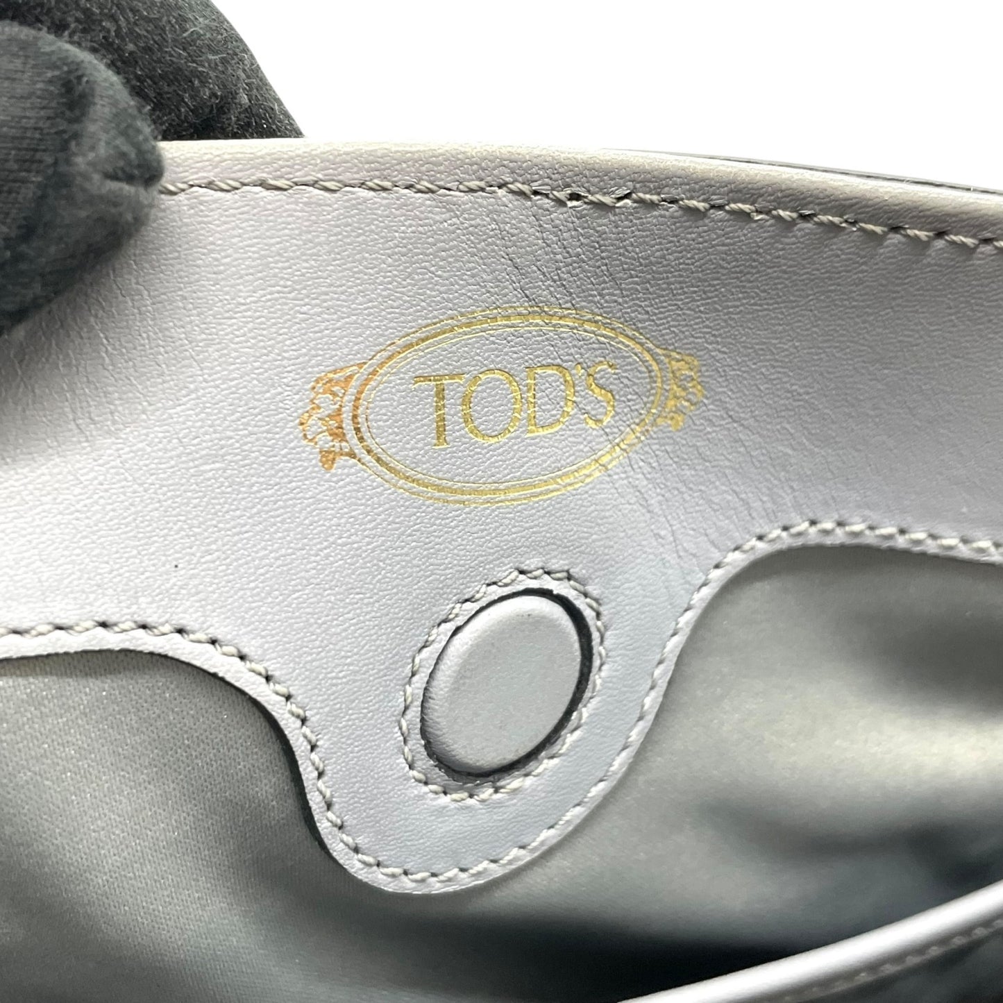 極美品 トッズ TOD'S Dキューブ スモール Dバッグ 2WAY ハンドバッグ ショルダーバッグ ミニボストン 肩掛け 斜め掛け グレーブルー 青 グレー 本革 レザー レディース A