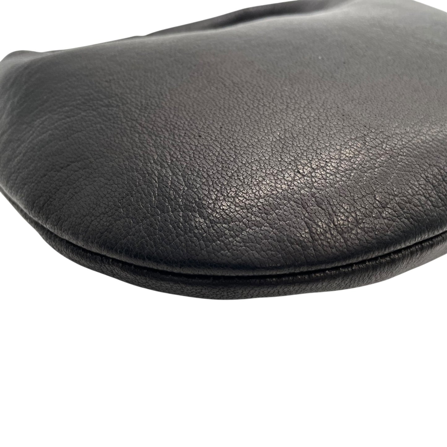 未使用保管品 Aeta アェタ アエタ ROUND ONE SHOULDER S ハンドバッグ 黒 ブラック レザー シルバー金具 ワンショルダー 手提げ レディース K7