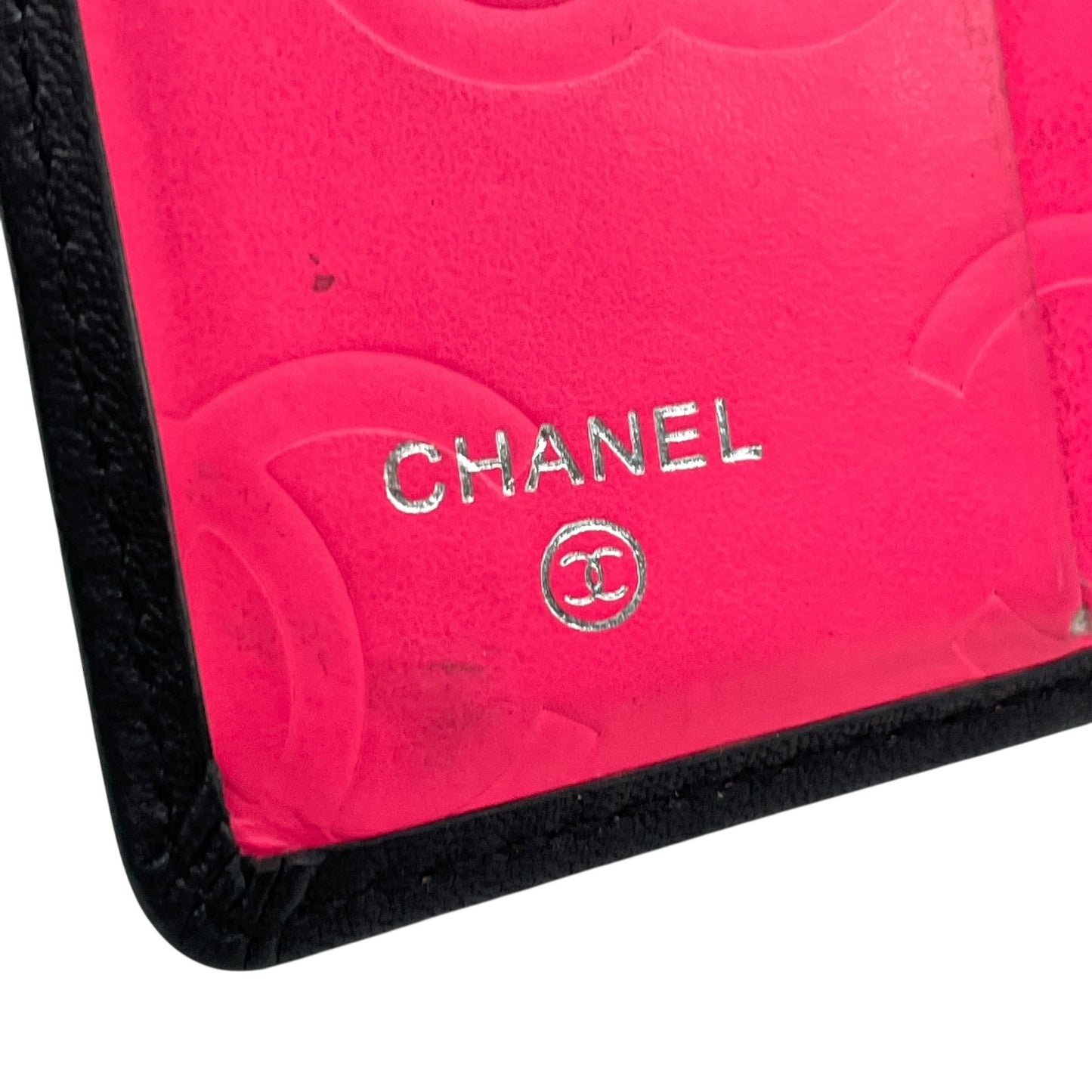 CHANEL シャネル 二つ折り財布 がま口 コンパクトウォレット カンボンライン ココマーク キルティング 黒 ブラック ピンク レザー レディース M1