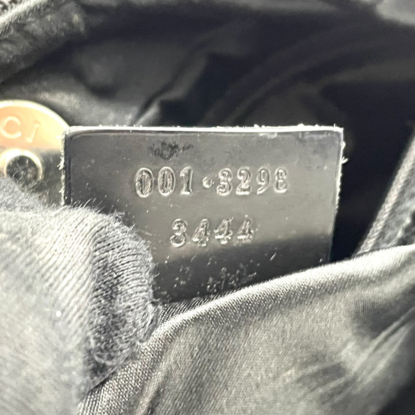 GUCCI グッチ ワンショルダーバッグ ハンドバッグ 黒 ブラック シルバー金具 キャンバス パテントレザー メタルハンドル ロゴプレート 肩掛け可 マグネット開閉 ホーボー レディース D6