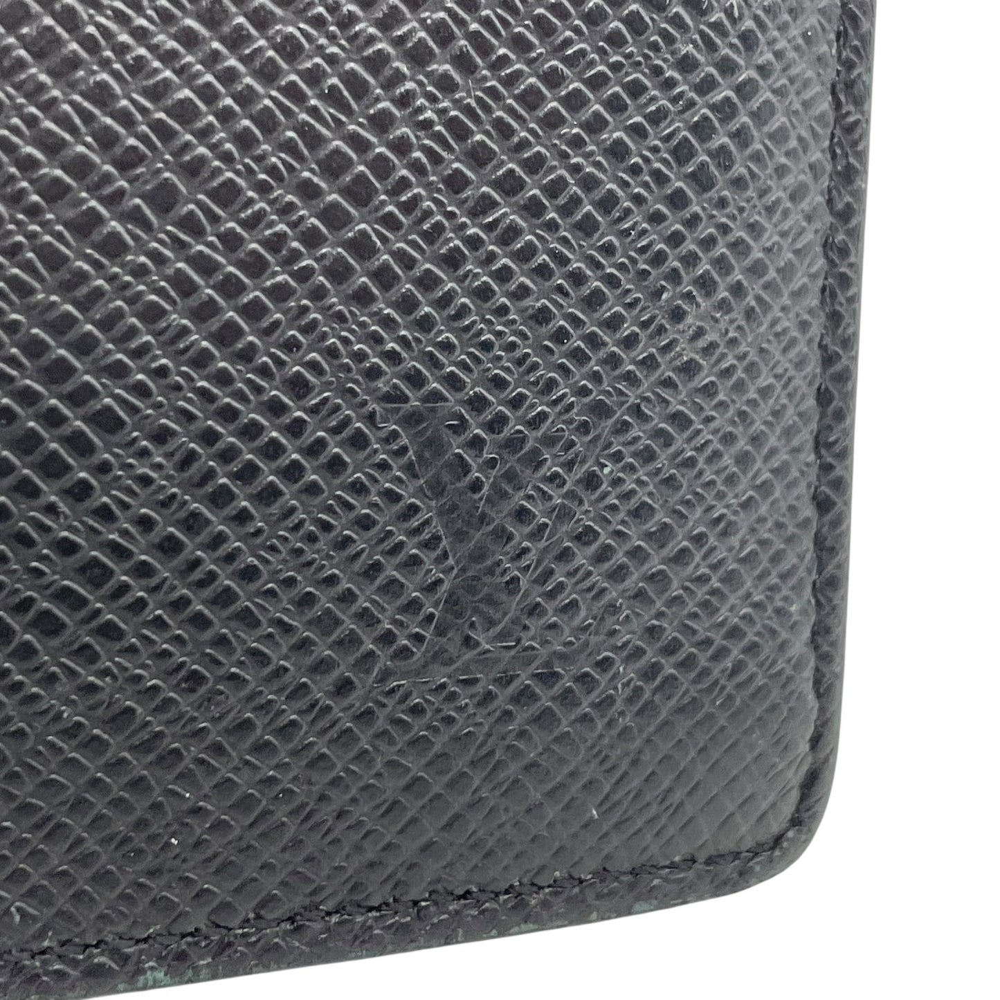 LOUIS VUITTON ルイヴィトン タイガ ポルトフォイユ･ブラザ 二つ折り 長財布 M30501 レザー 黒 ブラック シルバー金具 メンズ W5