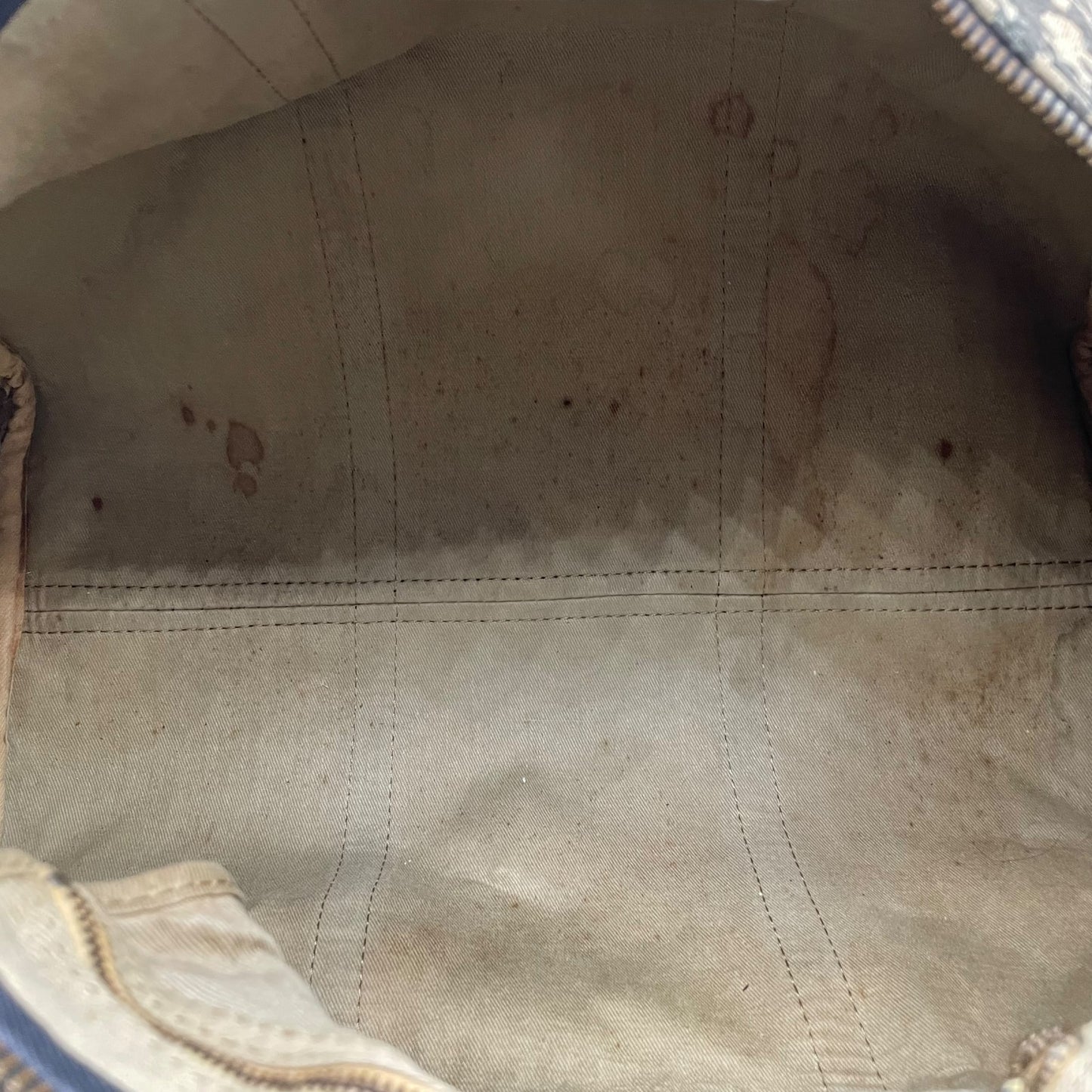 Christian Dior クリスチャンディオール Dior トロッター ボストンバッグ 旅行バッグ キャンバス×レザー ロゴ総柄 大容量 ヴィンテージ ハンドバッグ ネイビー C8