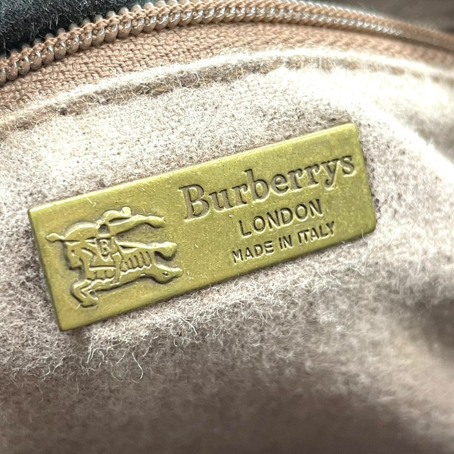 BURBERRY バーバリー ノバチェック シャドーホース ホースロゴ ボストンバッグ 茶 ブラウン ベージュ PVC レザー ゴールド金具 手提げ ヴィンテージ メンズ レディース E