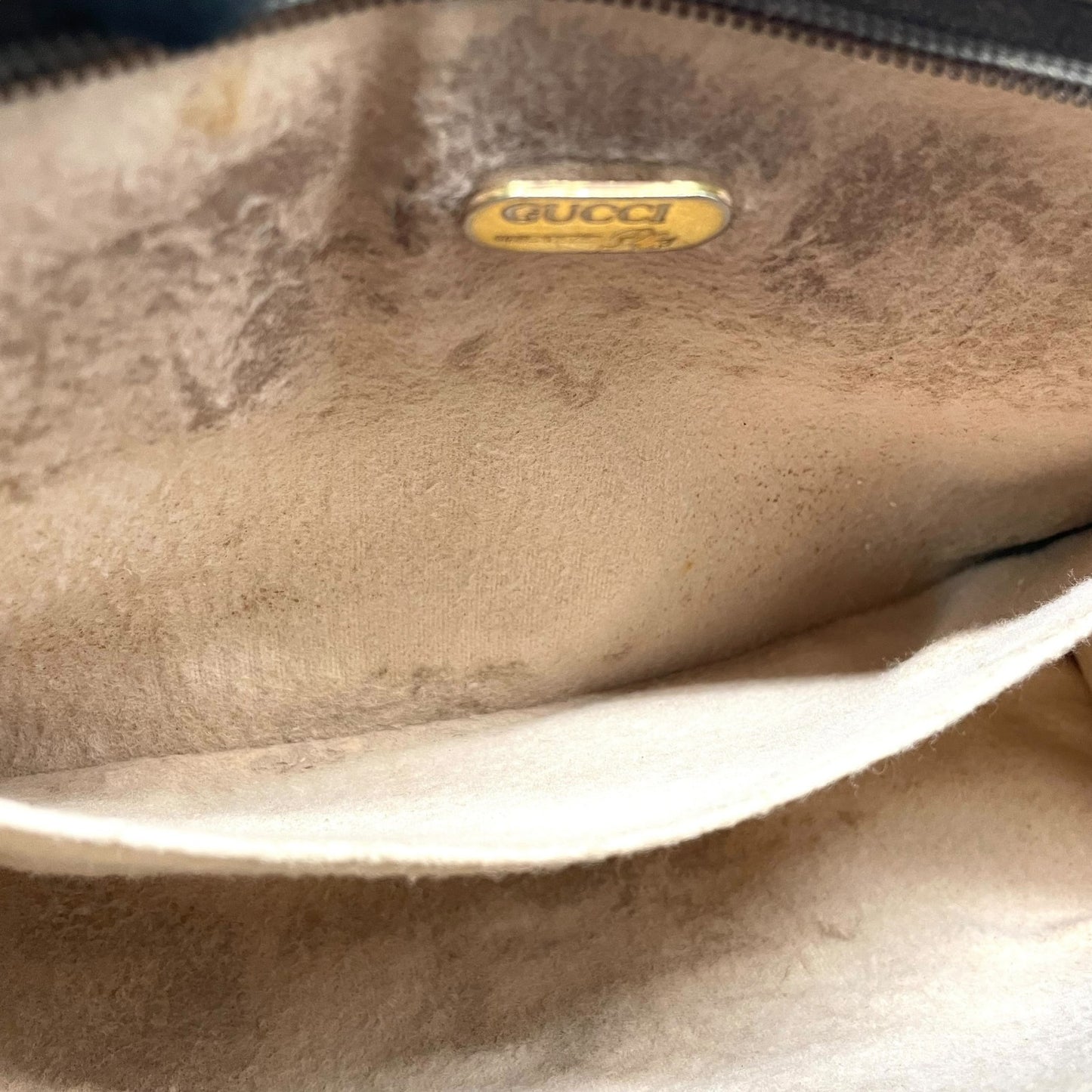 GUCCI グッチ GGプラス グッチプラス クラッチバッグ セカンドバッグ グレー ベージュ PVC レザー ゴールド金具 オールドグッチ ヴィンテージ メンズ レディース K11