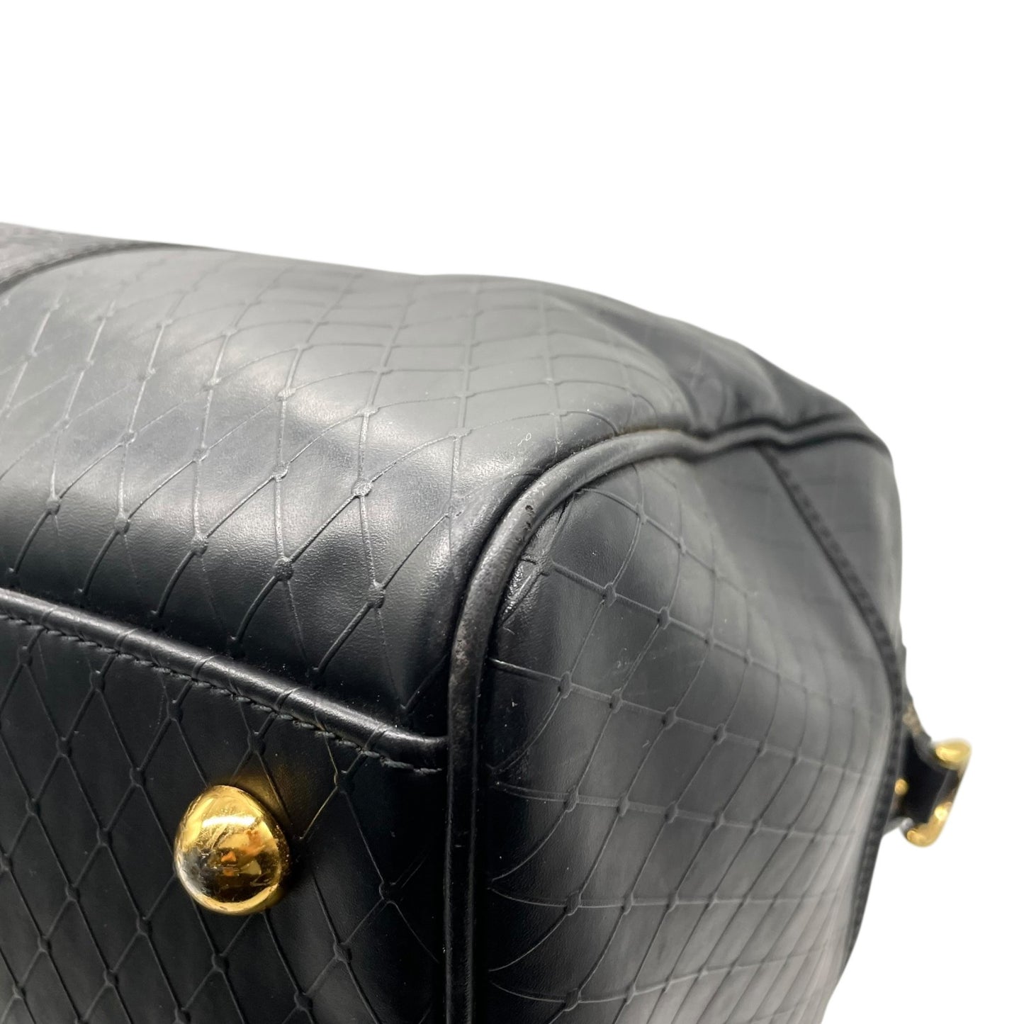 希少 美品 GIANNI VERSACE ジャンニヴェルサーチ ボストンバッグ 2way ショルダーバッグ ブラック レザー サンバースト グレカ ユニセックス トラベルバッグ 旅行鞄 ゴールド金具 高級感 C