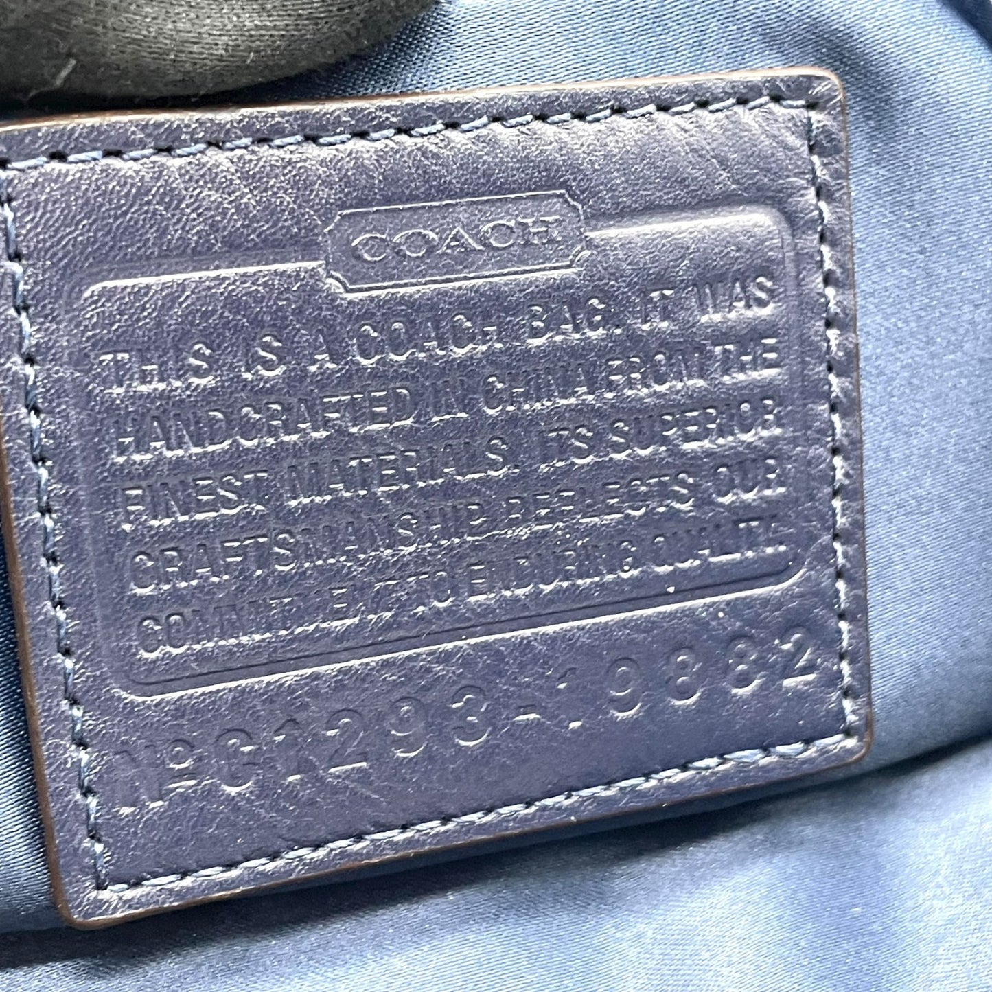 美品 コーチ COACH ハンドバッグ ショルダーバッグ シグネチャー アート柄 ダブルポケット 青 ブルー Y2K 00s S90