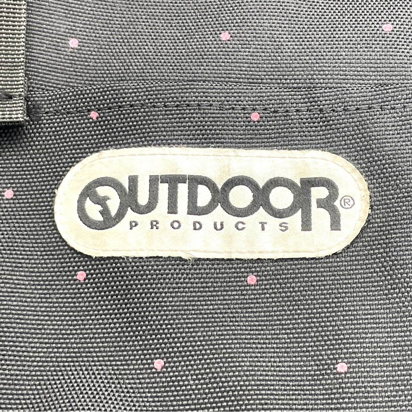 美品 アウトドアプロダクツ OUTDOOR PRODUCTS コーデュラ リュックサック バックパック 黒 ブラック ドット柄 S93