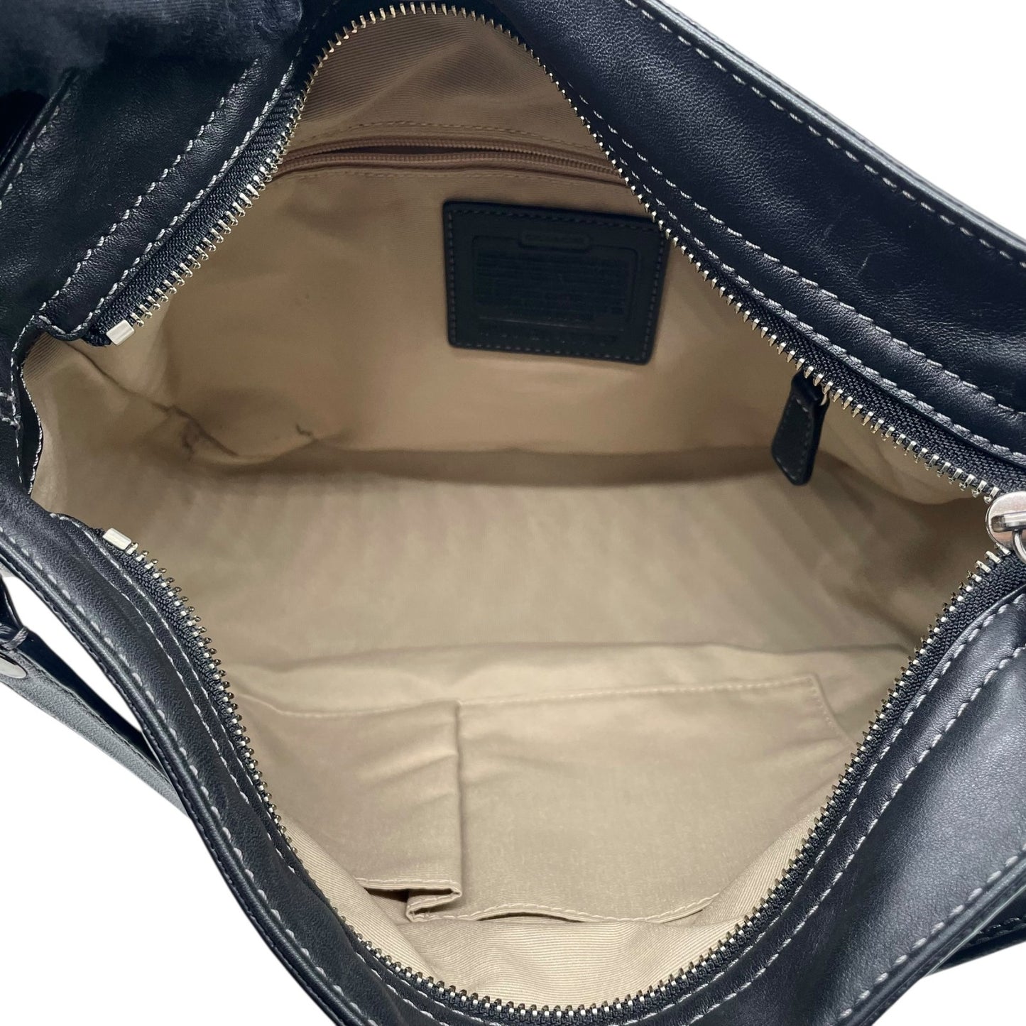 コーチ COACH レザー ショルダーバッグ ワンショルダー 黒 ブラック 2WAY グローブタンレザー シルバー金具 S50