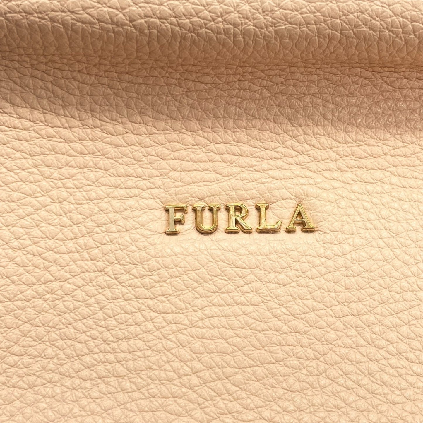 フルラ FURLA バイカラー レザー ショルダーバッグ ワンショルダー ベージュ 黒 ブラック 2WAY 金金具 ゴールド金具 S56