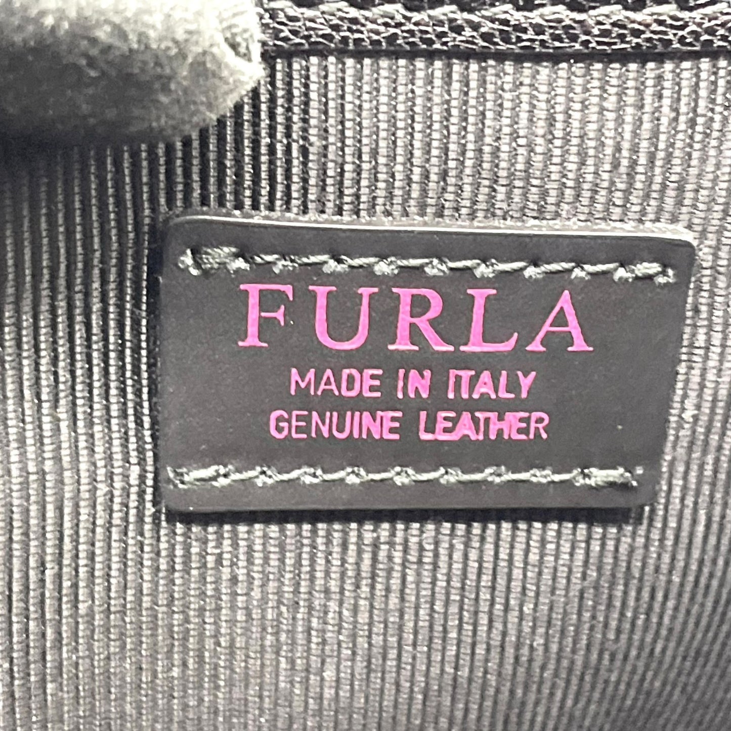 フルラ FURLA ハラコ レザー チェーンショルダーバッグ ゼブラ柄 アニマル柄 茶色 ブラン 金金具 ゴールド金具 ミニバッグ C14