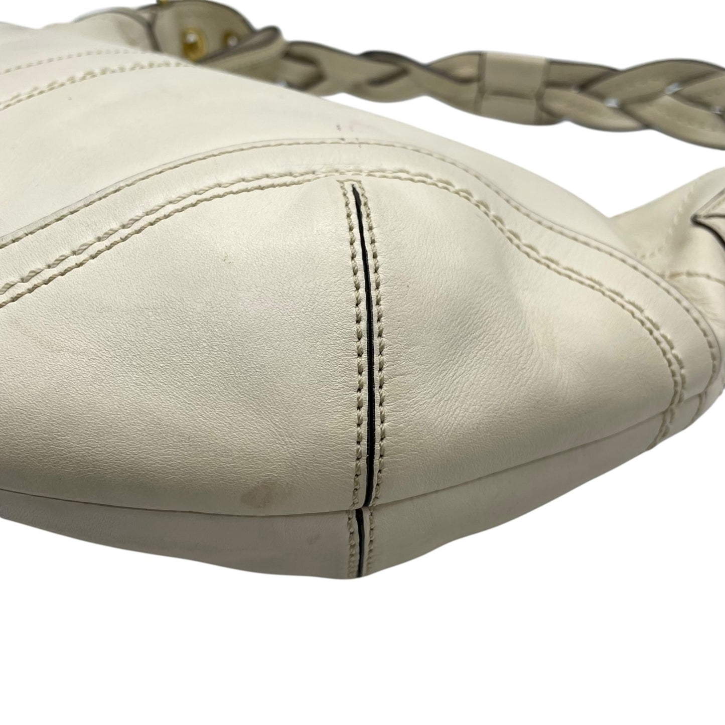 美品 コーチ COACH レザー ハンドバッグ ワンショルダーバッグ ホーボー 10043 ベージュ 金金具 ゴールド金具 Y2K 00s vintage C4