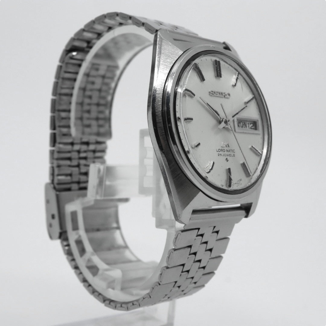 【稼働品】 seiko セイコー ロードマチック 腕時計 5606-7000 自動巻き 25石 デイデイト 絹目文字盤 メンズ アナログ ヴィンテージ 70年代 昭和レトロ アンティークウォッチ クラシックデザイン 日本製 オートマティック G4