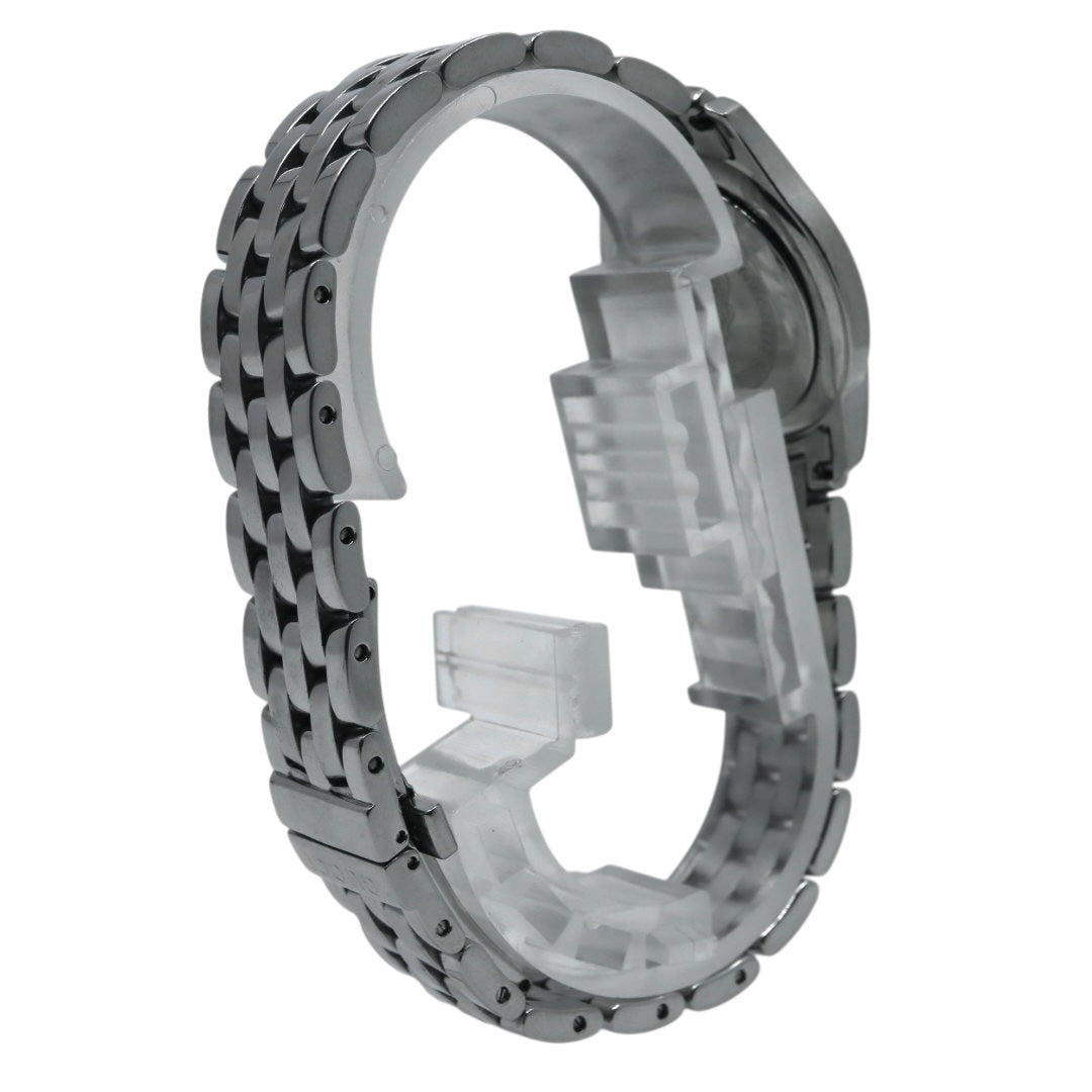 【電池交換済／クリーニング済】グッチ GUCCI 5500L 腕時計 レディースウォッチ クォーツ シルバー文字盤 ローマンインデックス デイト表示 ステンレススチール クラシック エレガント ドレスウォッチ ビジネス 稼働品 G3